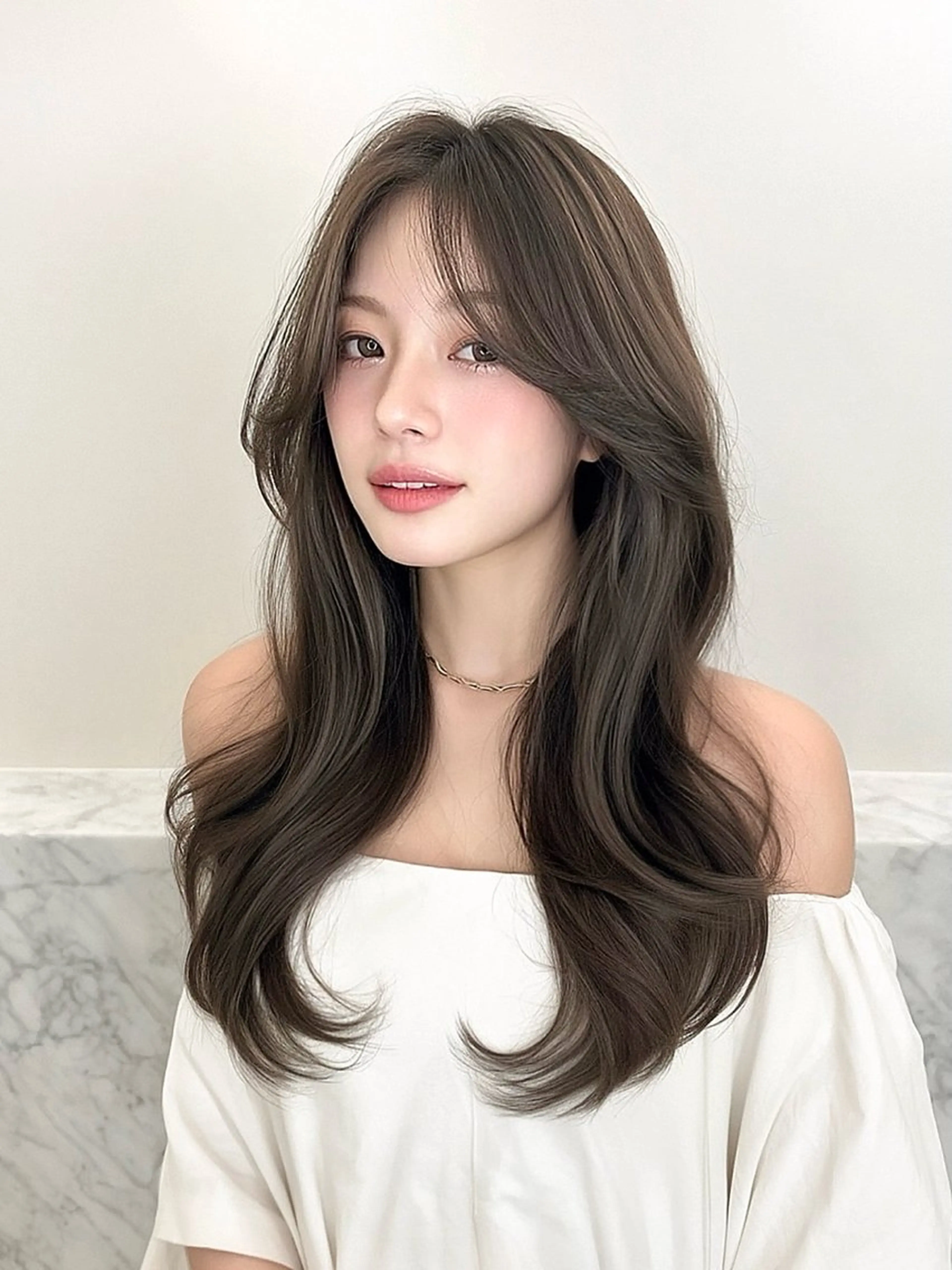 ロング カラー パーマ ヘアアレンジ ベージュカラー 透明感カラー 韓国風ヘア レイヤーカット カット ヘアカラー GO TODAY SHAiRE SALON所属・韓国レイヤー🪞/ 透明感🫧/コウヘイのヘアスタイル