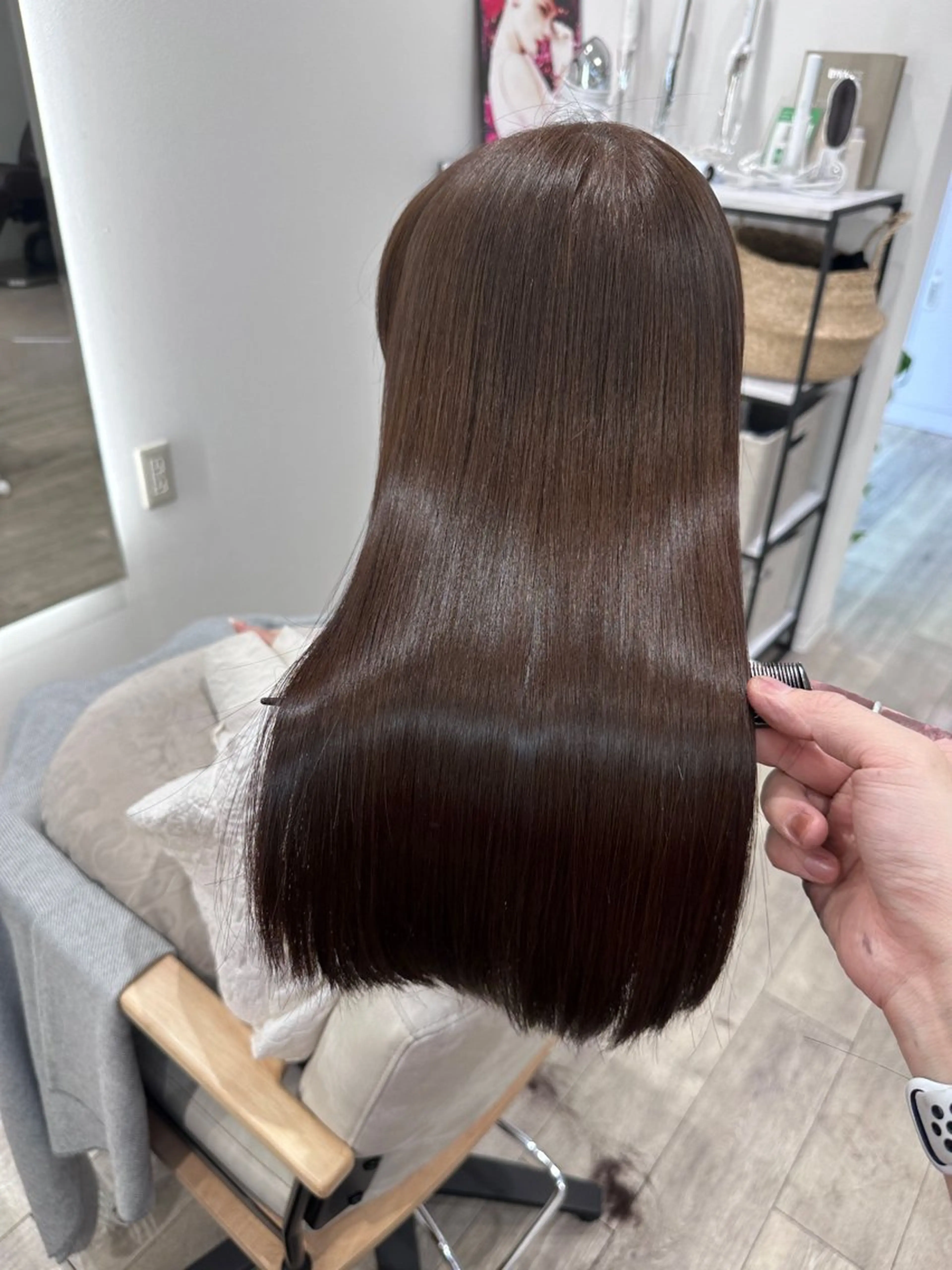 ロング 山崎結菜 🫧透明感カラーのヘアスタイル