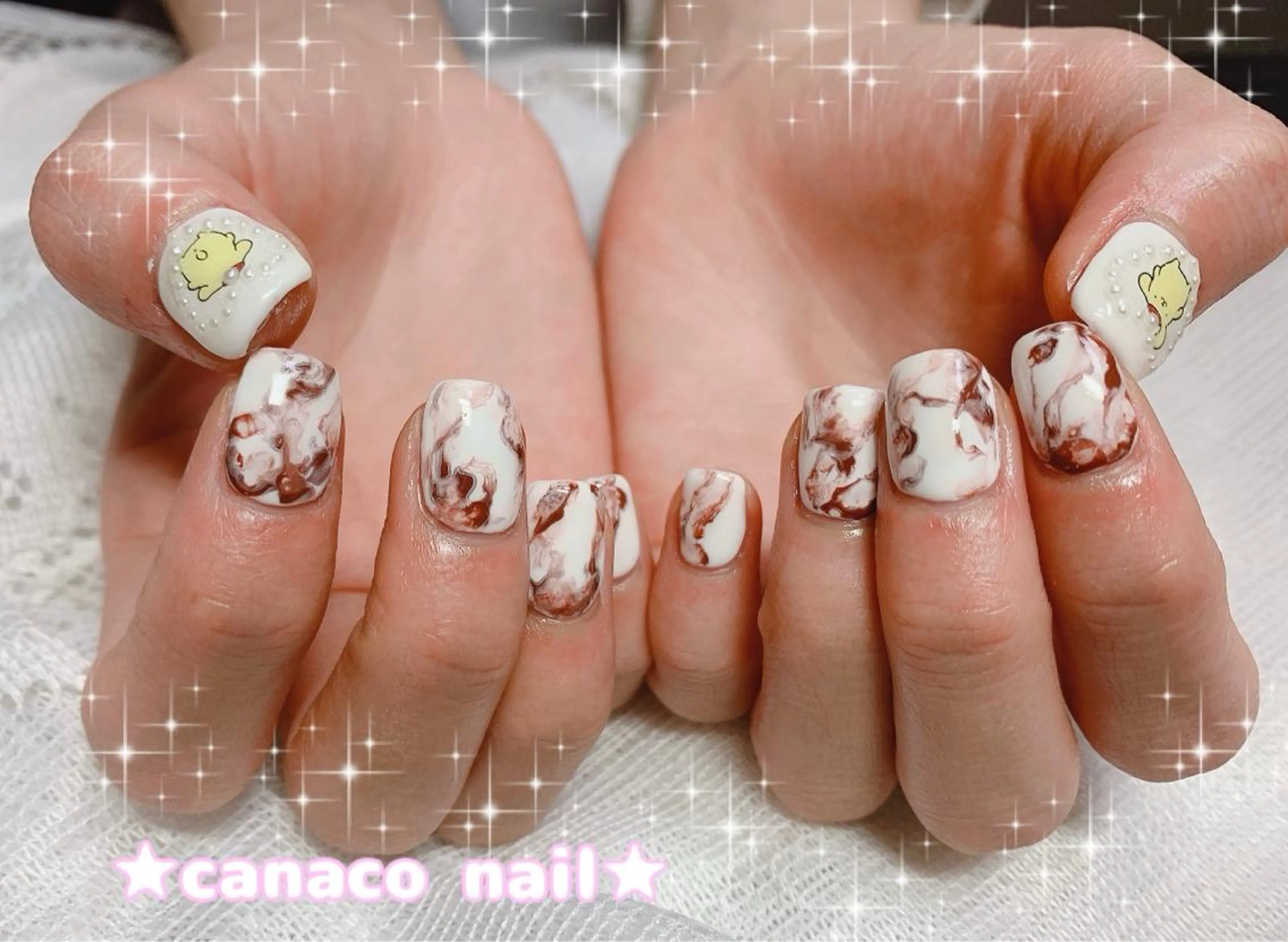 ネイル アートネイル ジェルネイル ラメ(グリッター) 大理石ネイル(マーブル) 持ち込み ハンドネイル ハンドケア Felice所属・ベテランネイル cnc nailのネイルデザイン