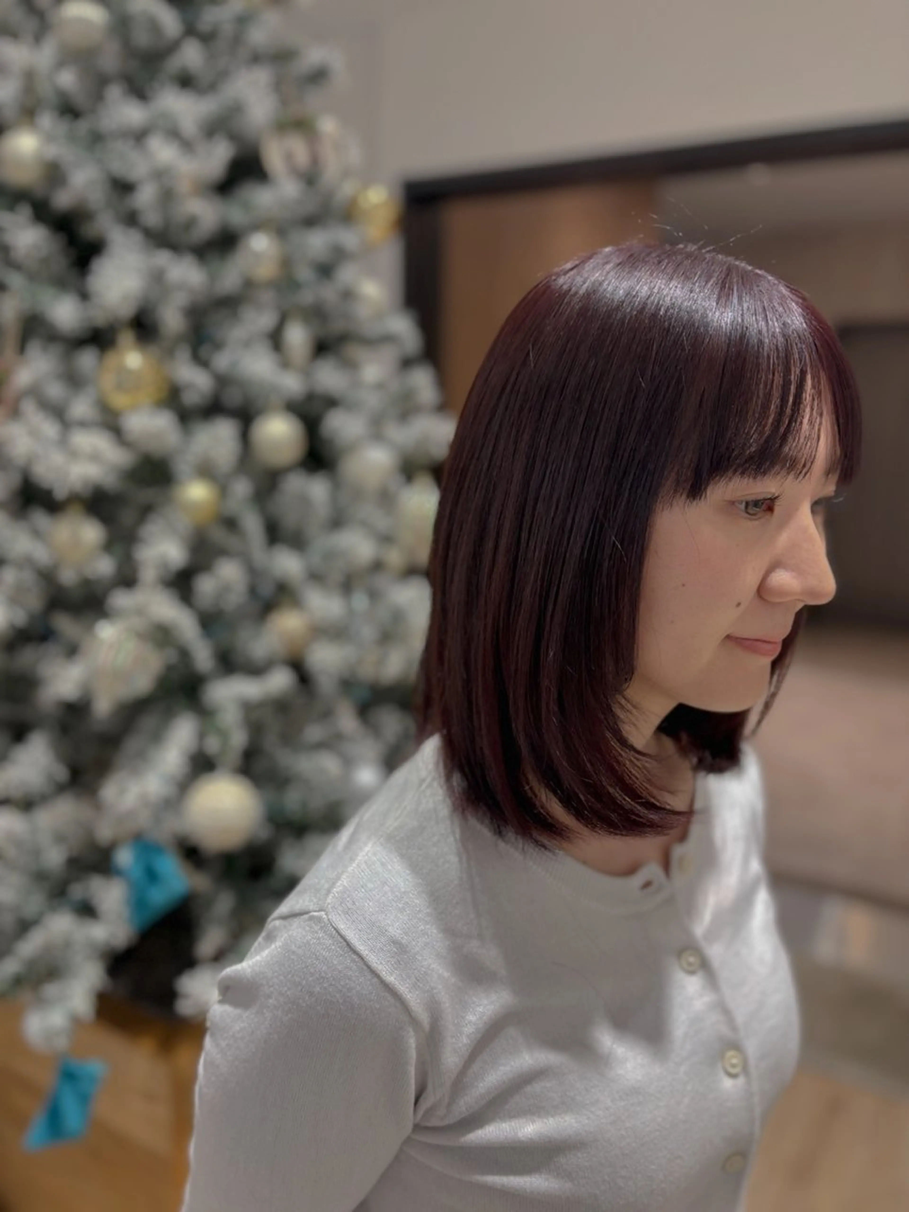 ミディアム カラー ヘアカラー 須藤 萌のヘアスタイル