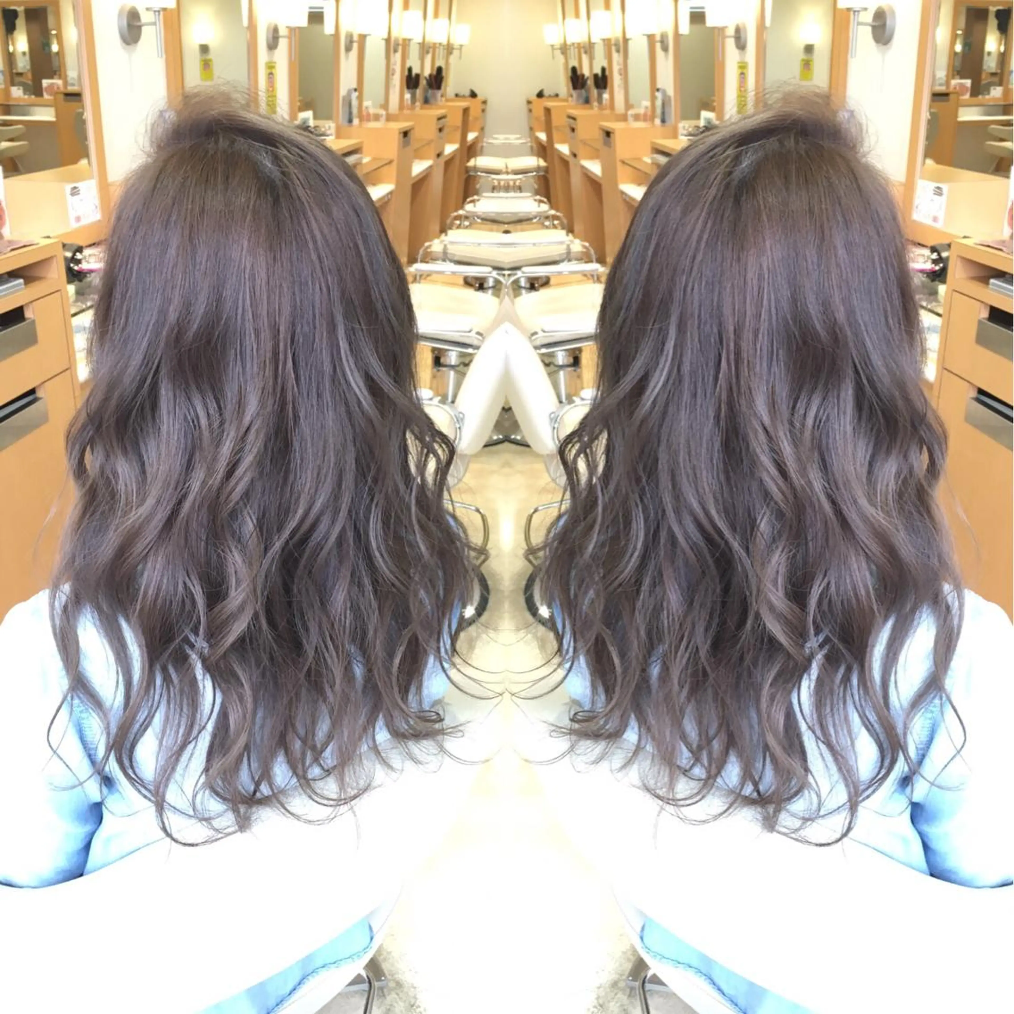 ロング カラー グレージュ 🐝肥田 しょーと🐝のヘアスタイル