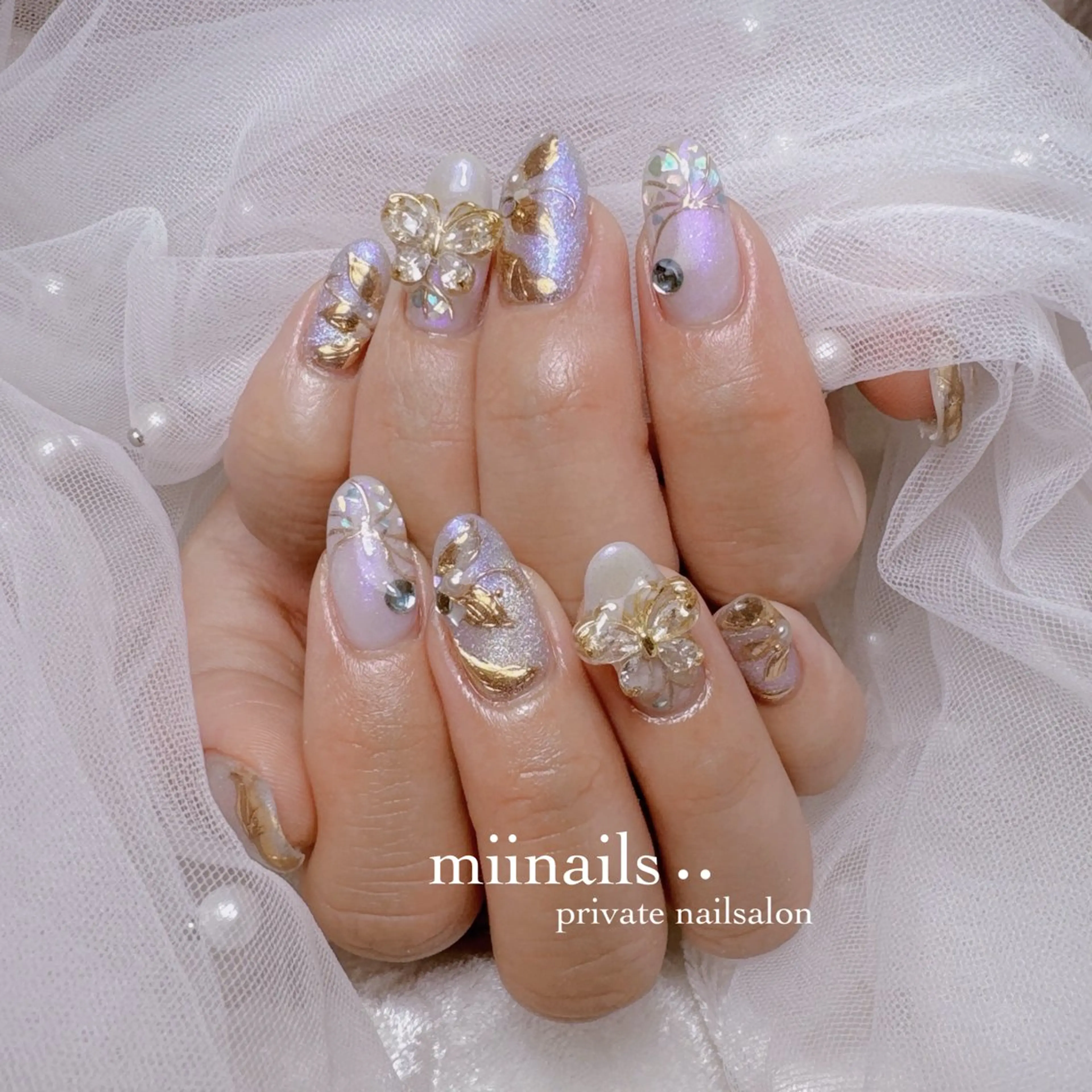 ネイル 韓国ネイル マグネットネイル ワンホンネイル ハンドネイル nailsalon miinailsのネイルデザイン