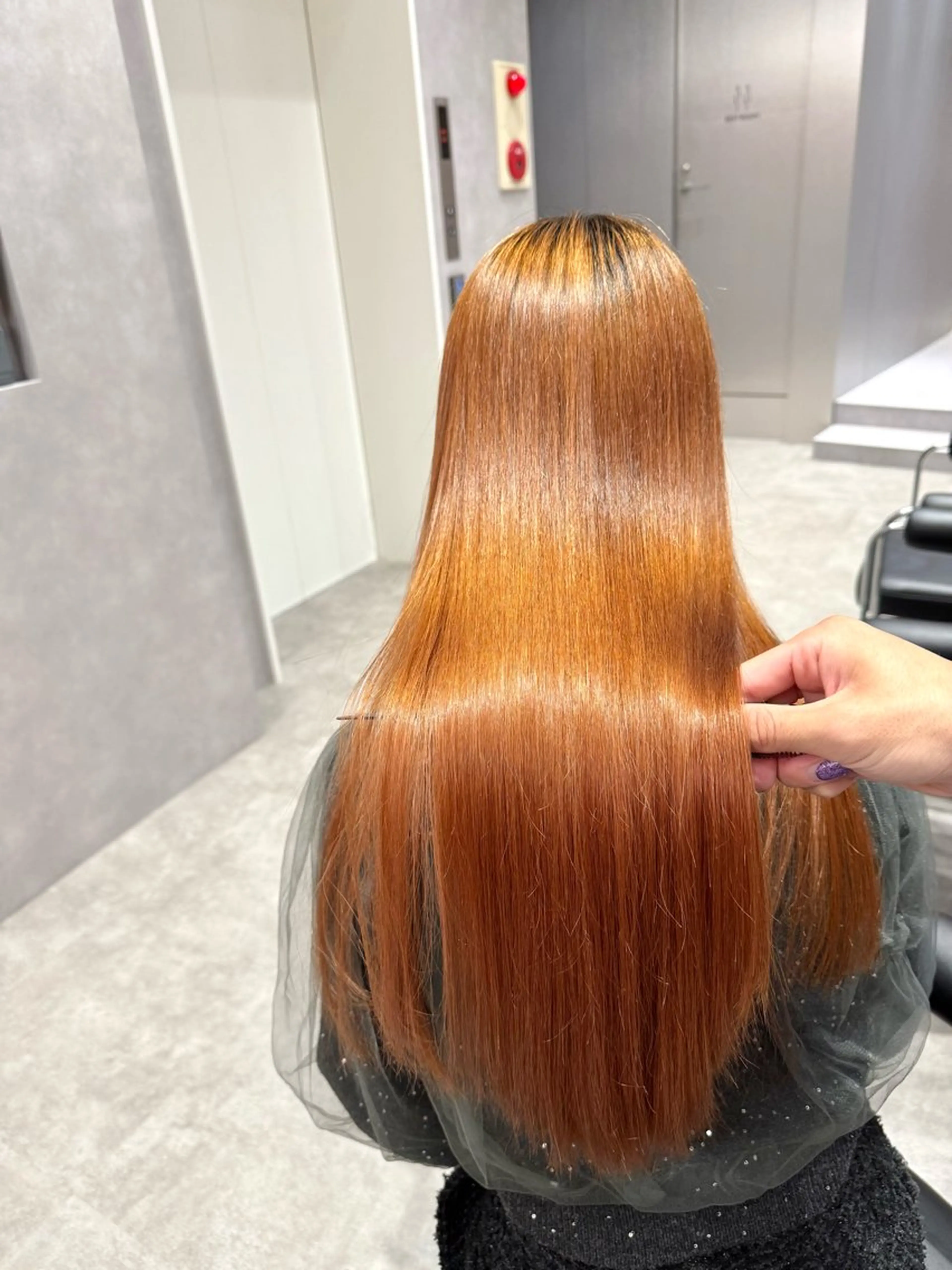 ロング パーマ ヘアアレンジ 髪質改善 縮毛矯正 トリートメント ストレートパーマ カット ヘアカラー 縮毛矯正 トリートメント salowin新宿East3階所属・艶美髪/髪質改善 /縮毛矯正/木元渓太のヘアスタイル