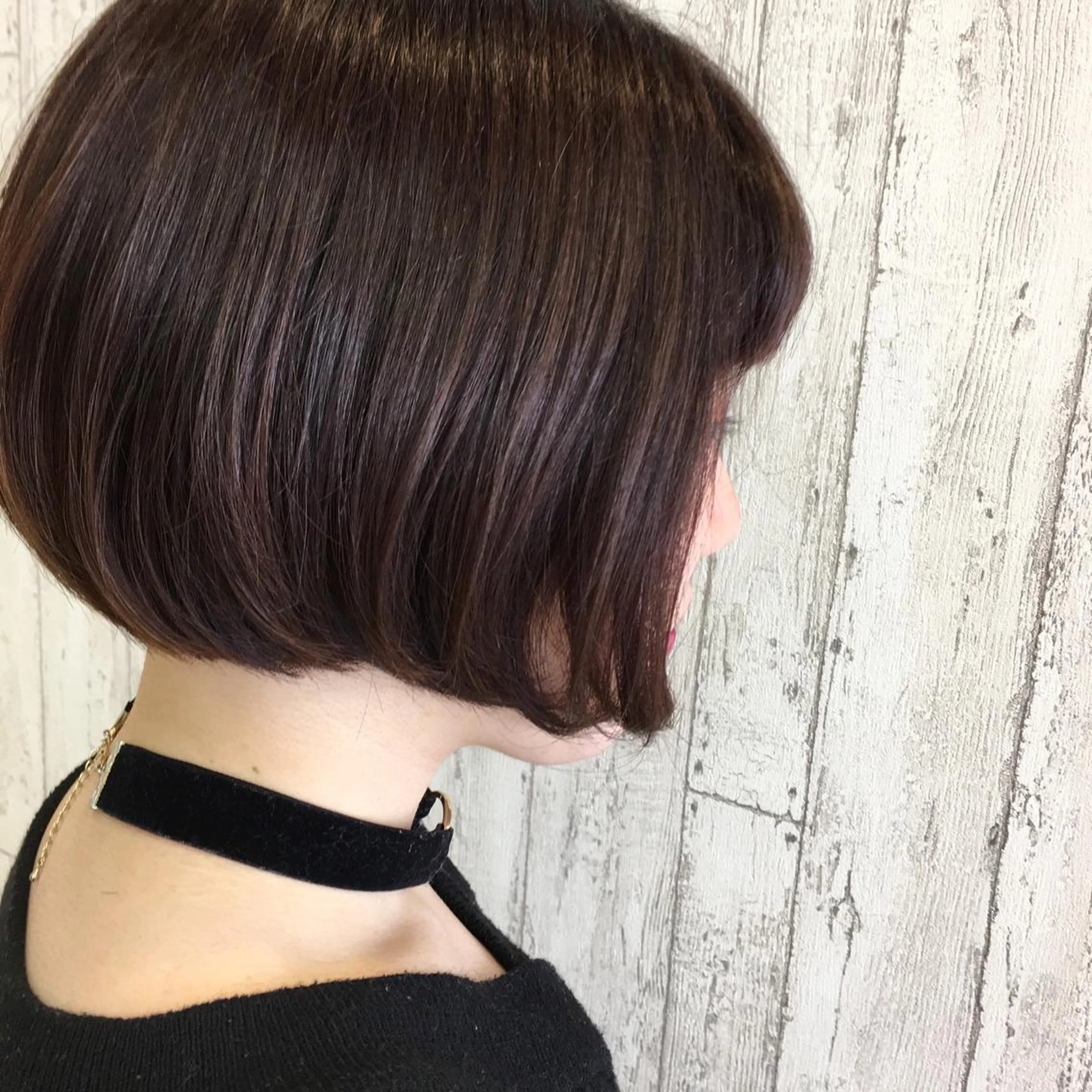 ショート カラー 前下がりボブ レッドカラー ボブ yoon所属・Kaede .のヘアスタイル