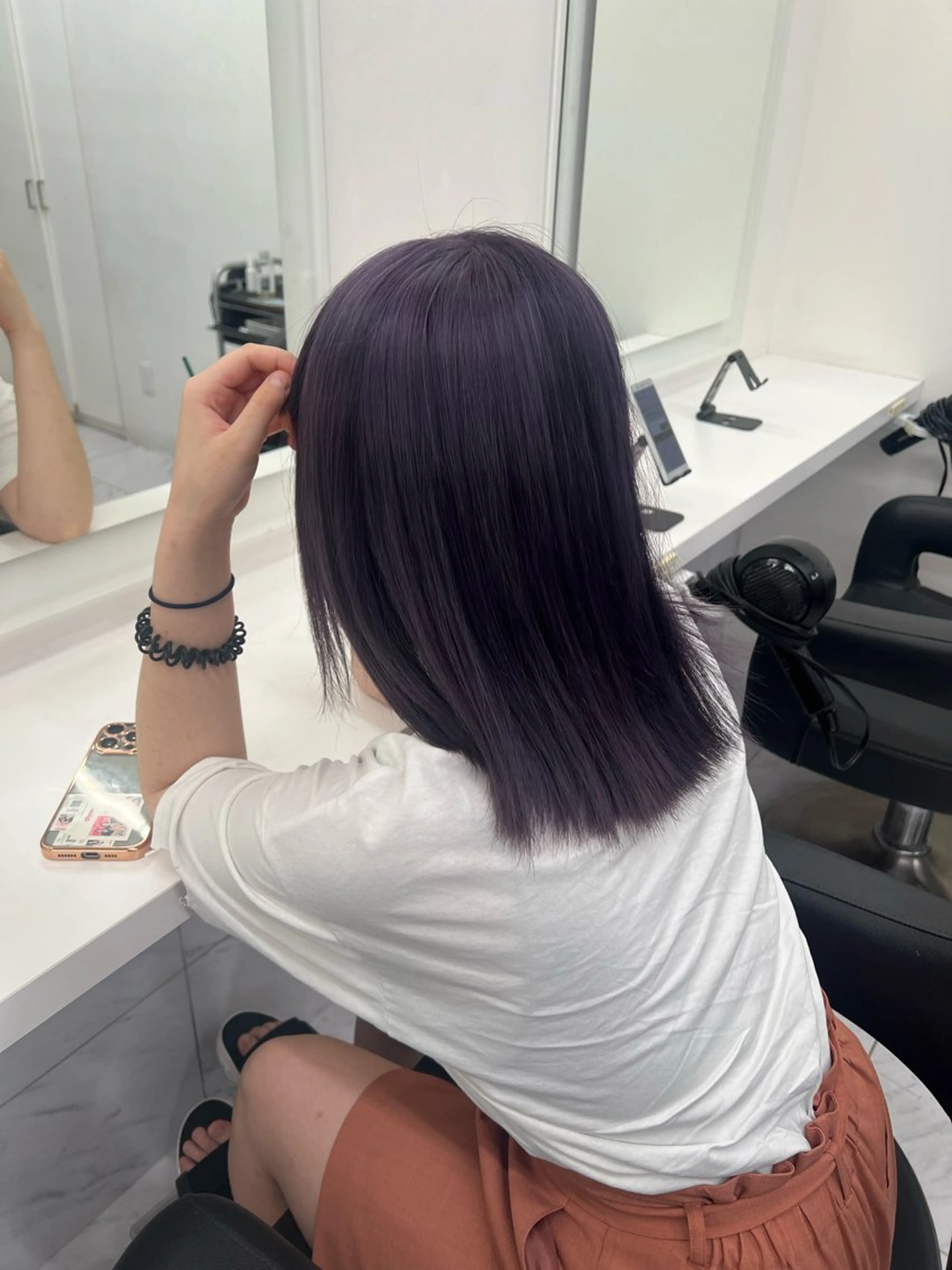 ミディアム カラー ヘアカラー 韓国レイヤーカット /REIのヘアスタイル