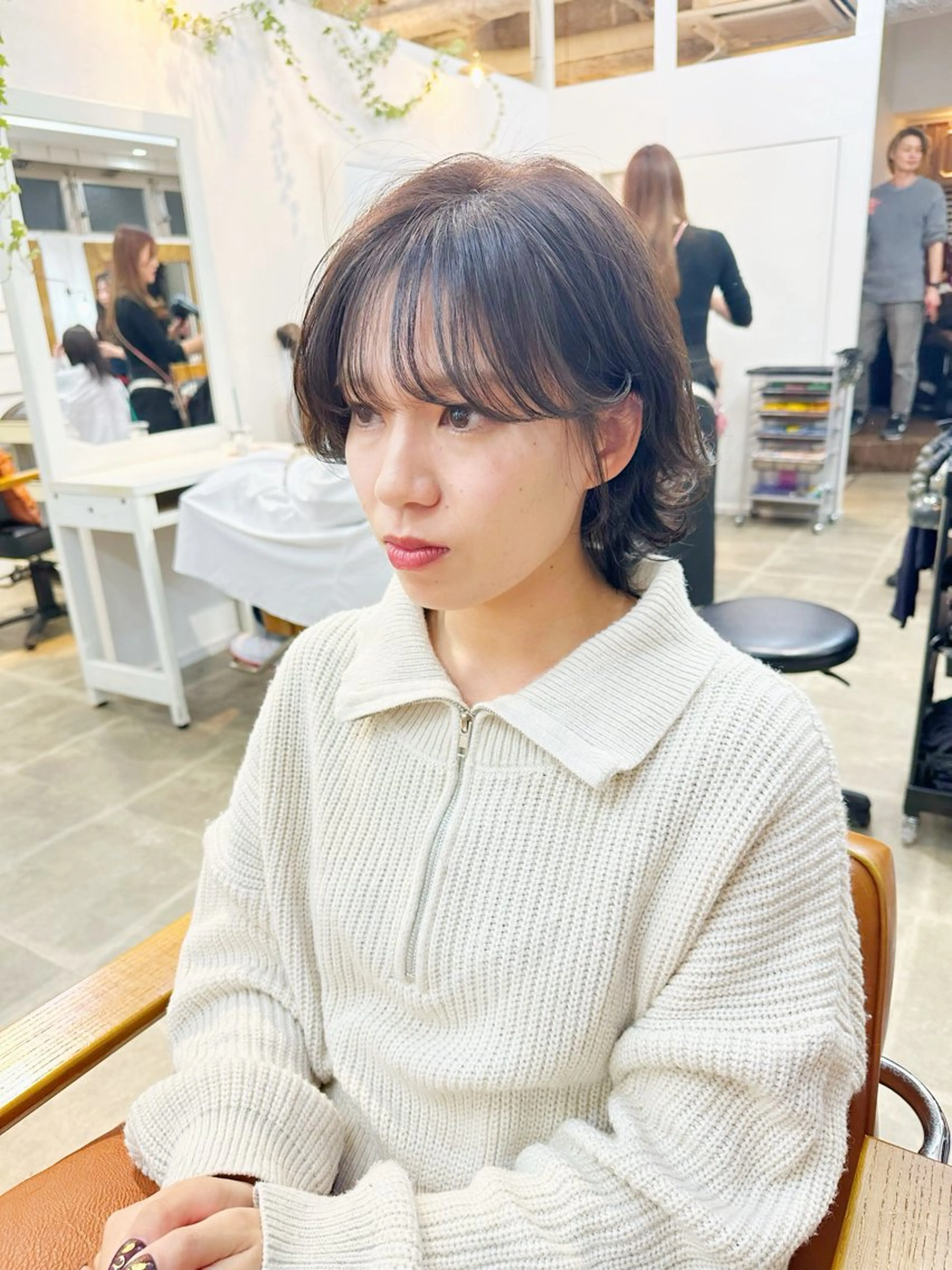 ミディアム カラー くせ毛 newline銀座所属・銀座ショート/ 大人ショート/金子涼のヘアスタイル