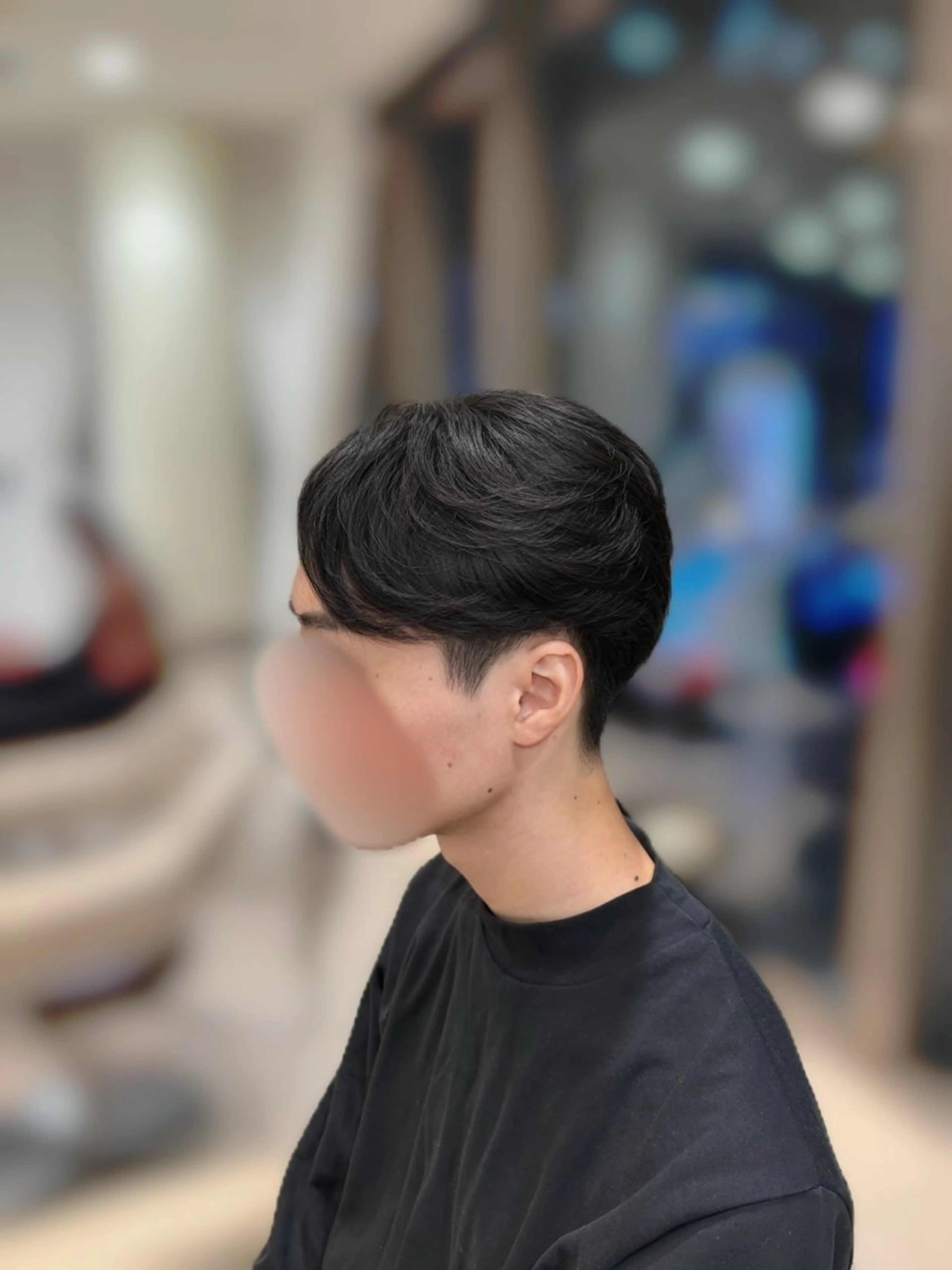 メンズ メンズパーマ カット 縮毛矯正 センターパート 川島爽楽のヘアスタイル