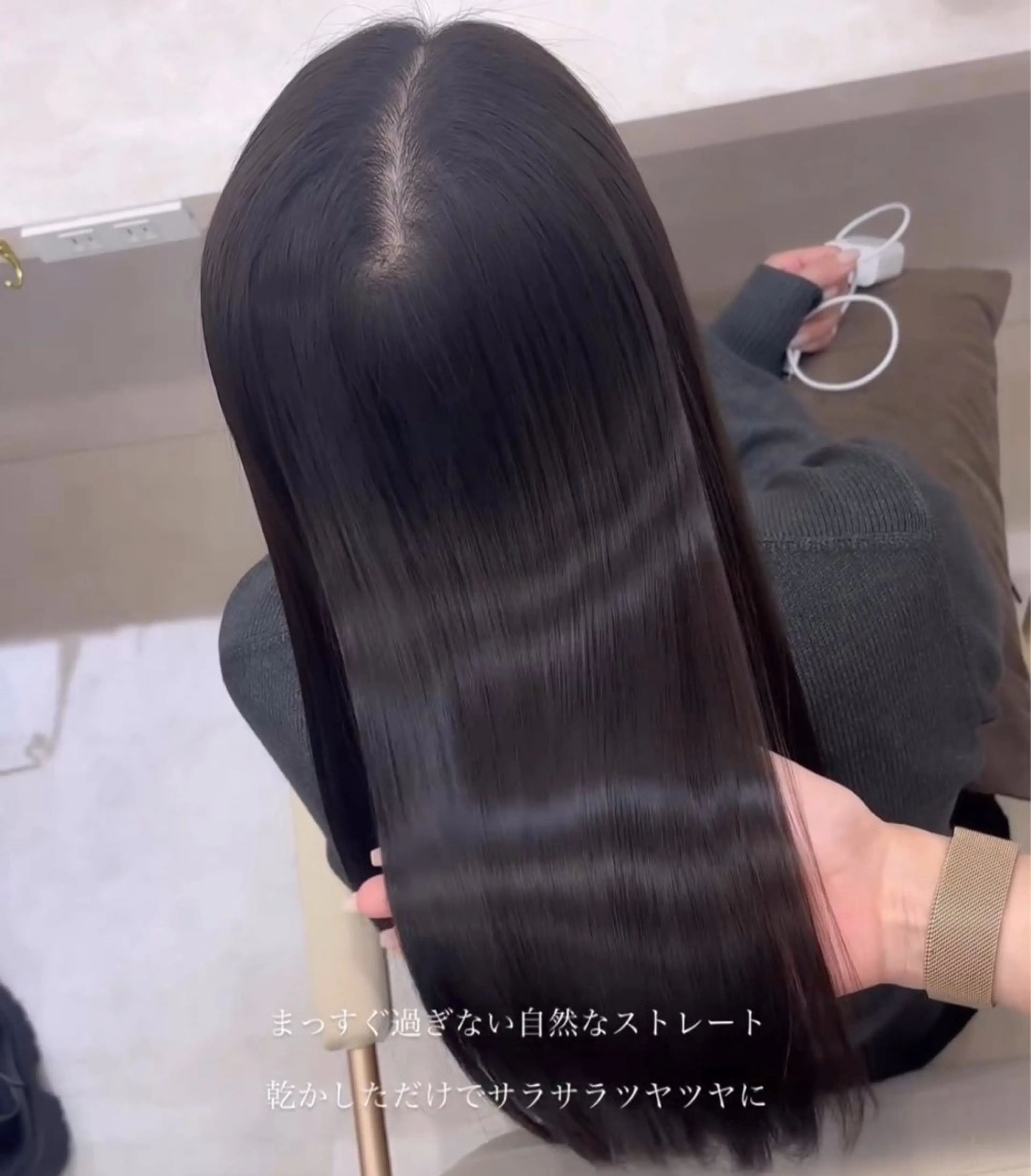 ロング パーマ 髪質改善 縮毛矯正 巻ける縮毛矯正 Sachi🐰のヘアスタイル