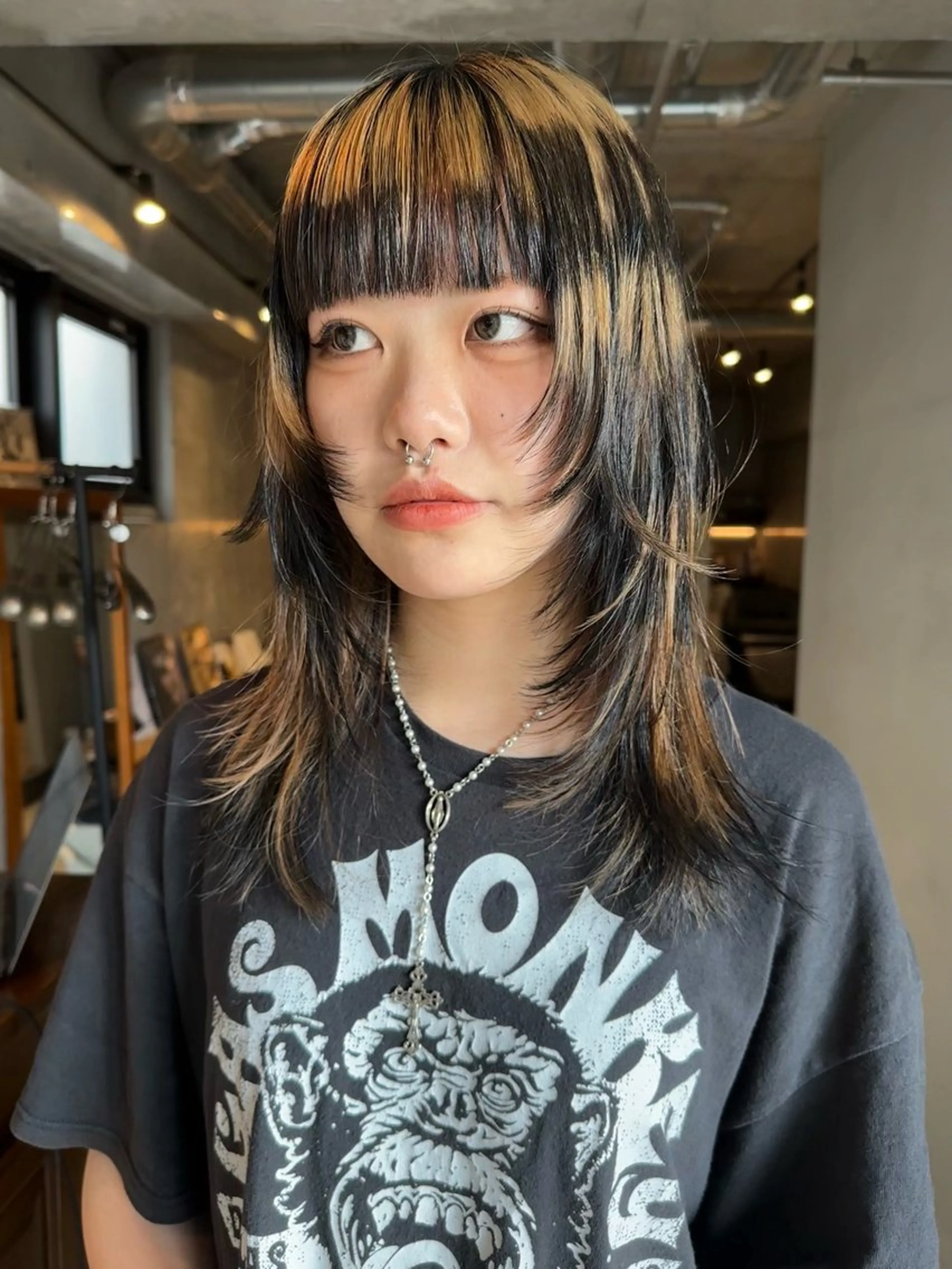 セミロング カラー カット ヘアカラー トリートメント 斎藤祐樹 /レイヤー/パーマのヘアスタイル