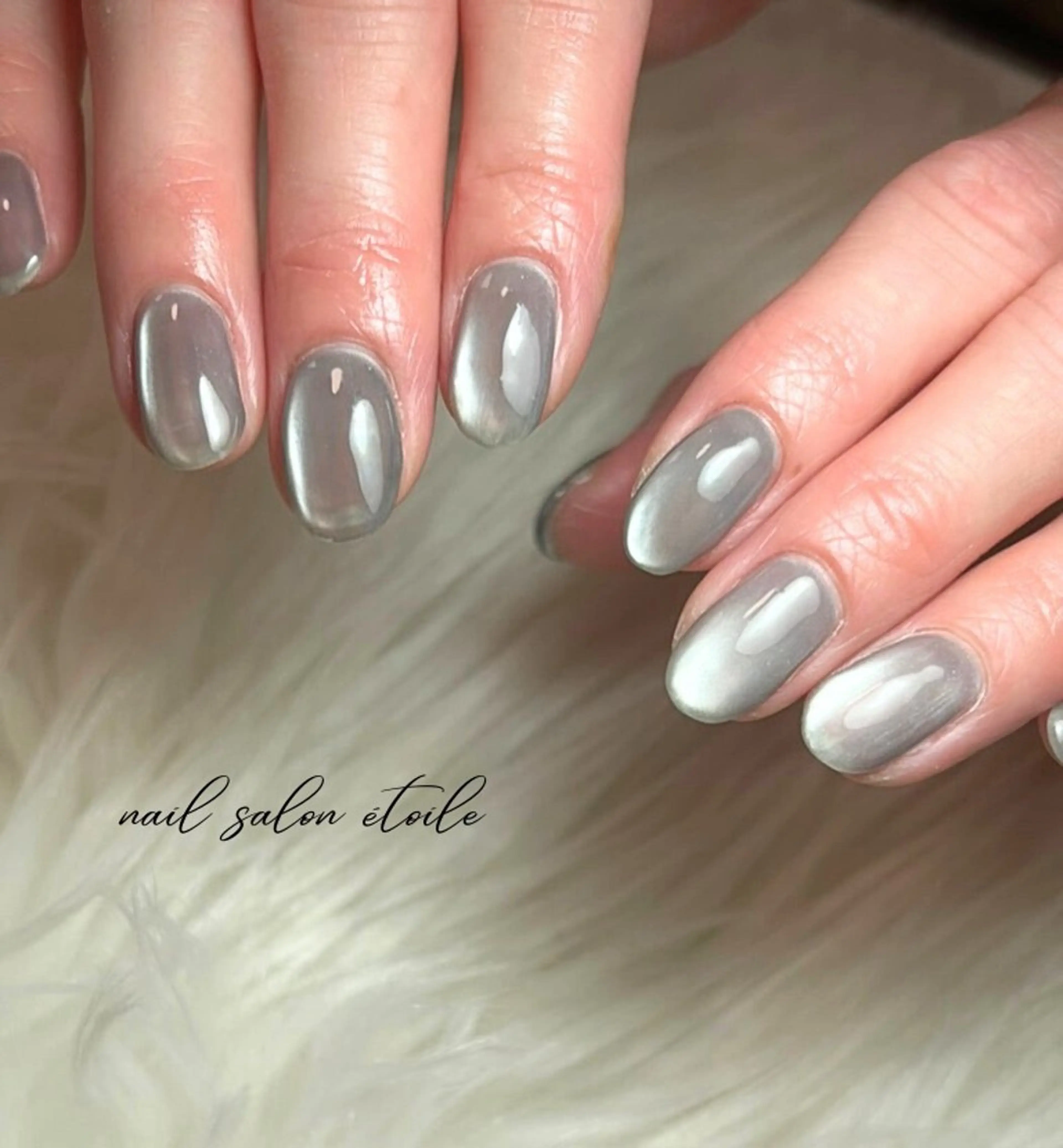 ネイル マグネットネイル ワンカラーネイル ハンドネイル nail salon étoileのネイルデザイン