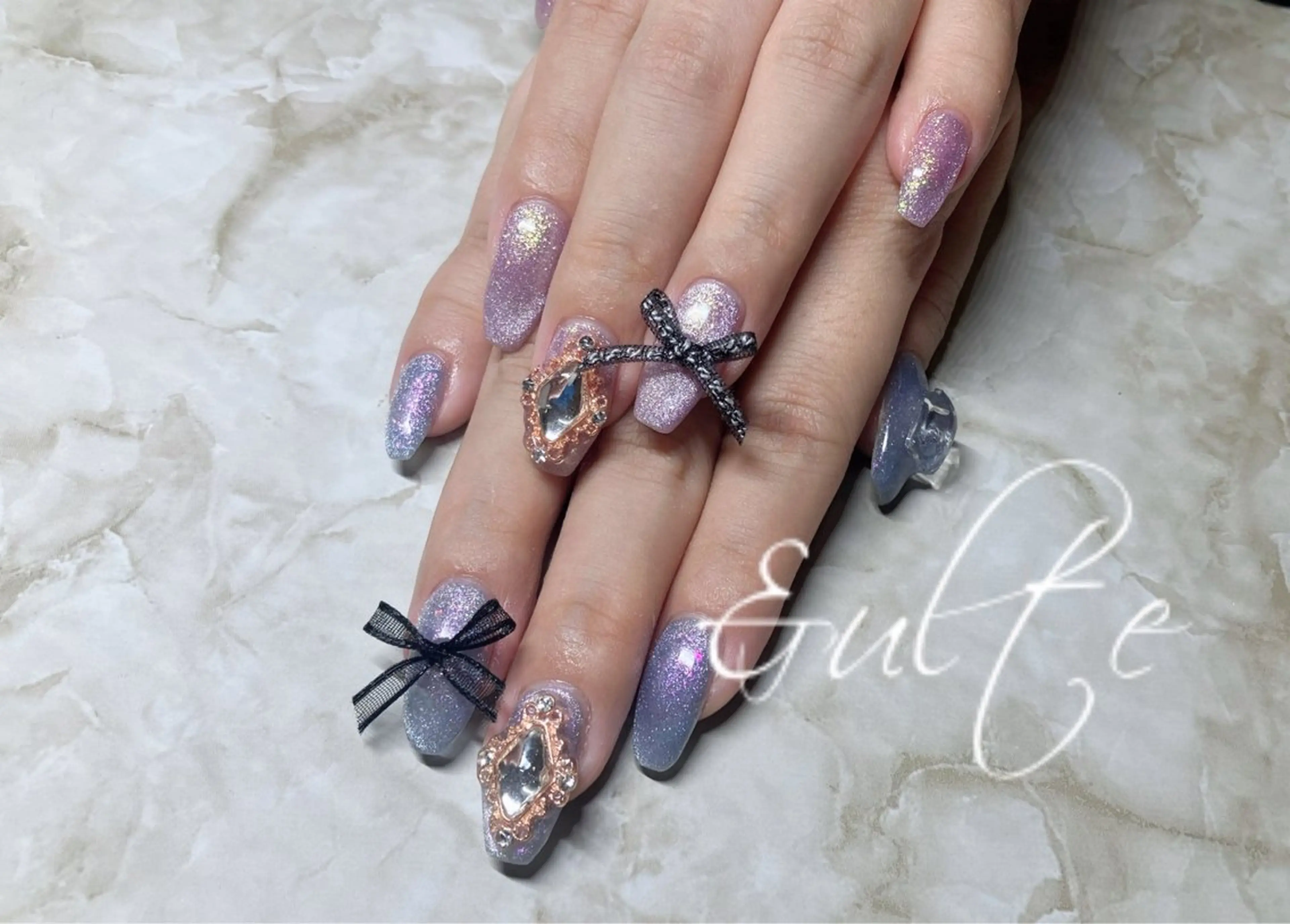 ネイル リボン andulte MAIのネイルデザイン