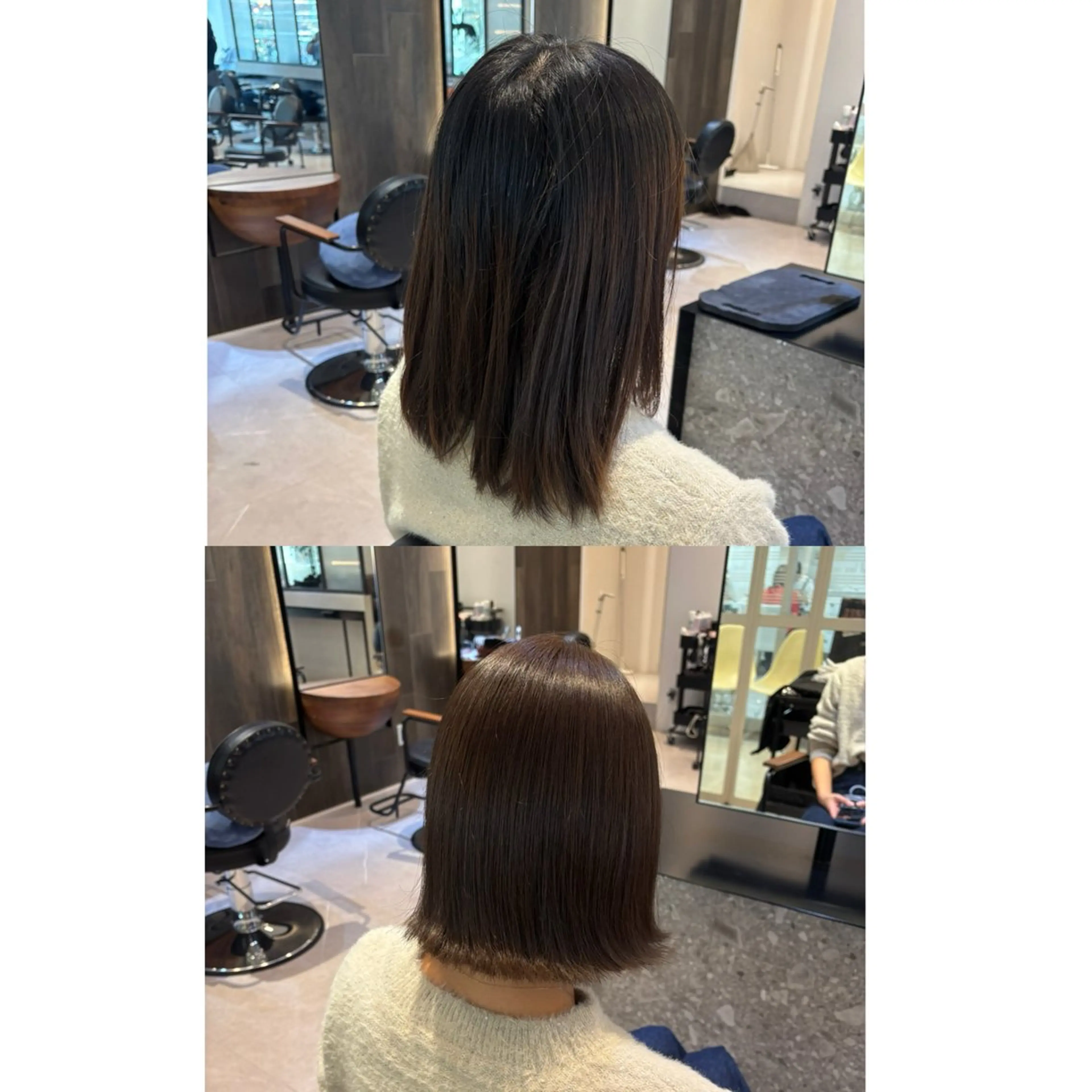 ミディアム カラー カット ヘアカラー カラー/髪質改善 トリートメント/優果のヘアスタイル