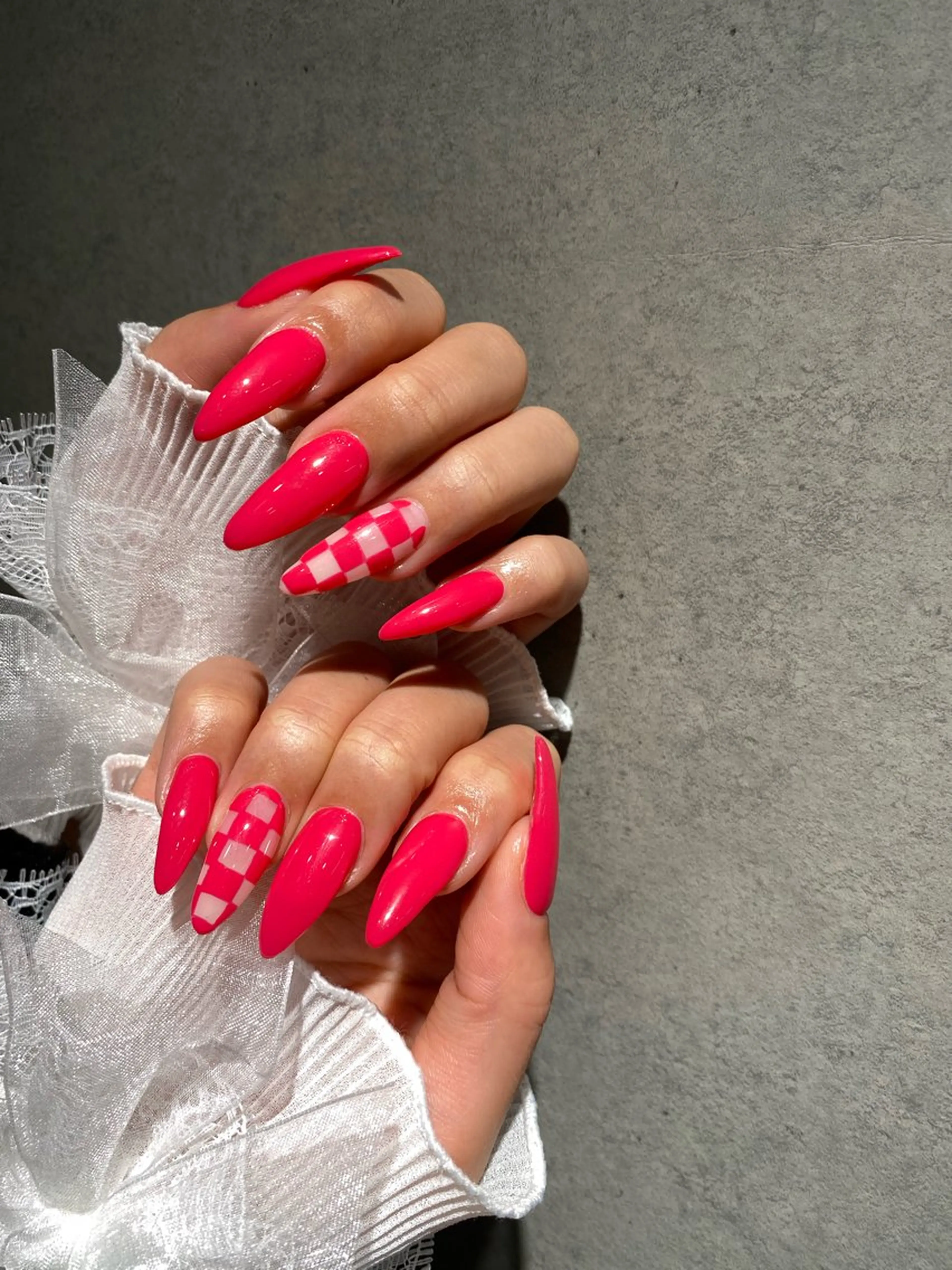 ネイル I-nailロング /ワンホン/キラキラのネイルデザイン