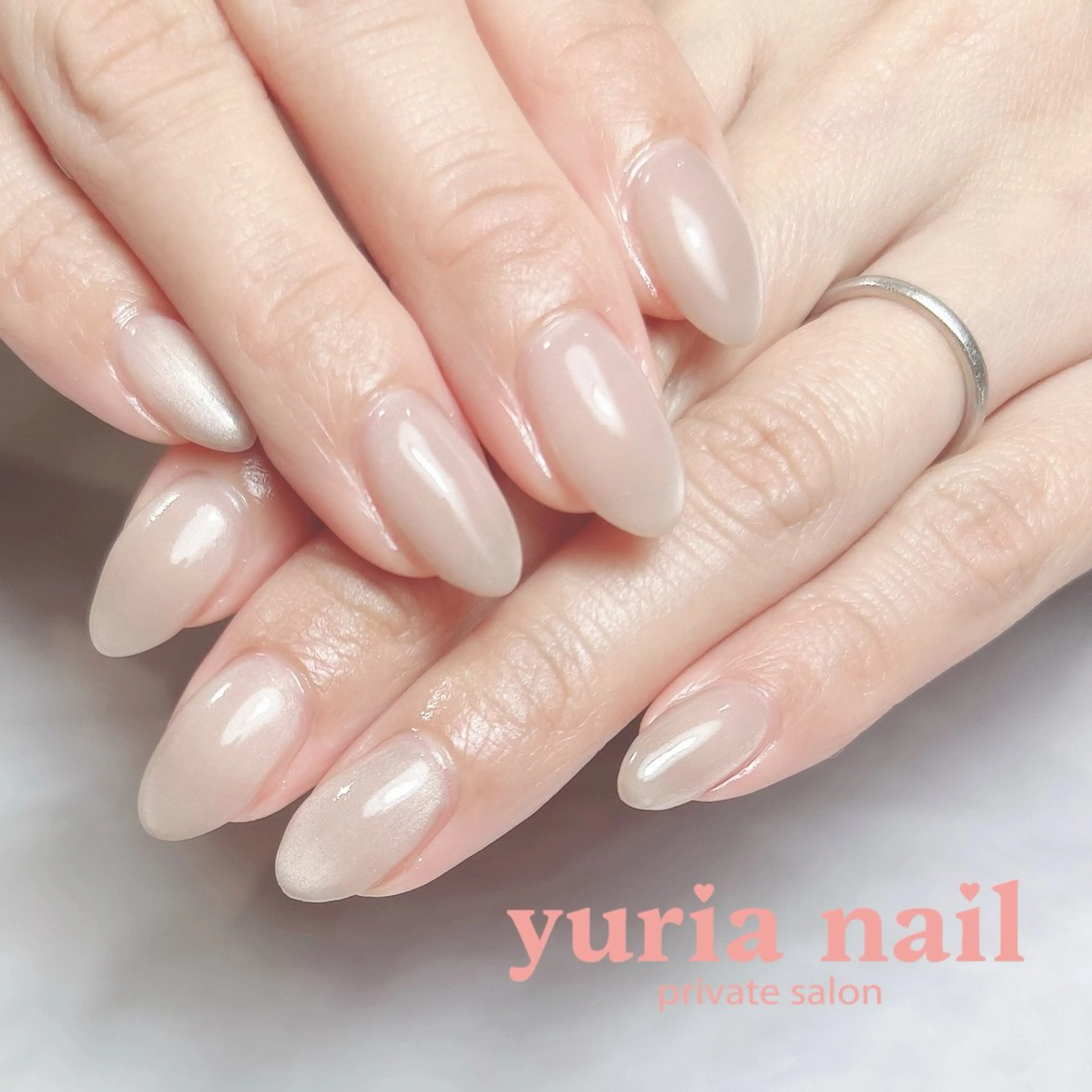 ネイル ジェルネイル マグネットネイル オフィスネイル ワンカラーネイル ハンドネイル 小林 ゆりあのネイルデザイン