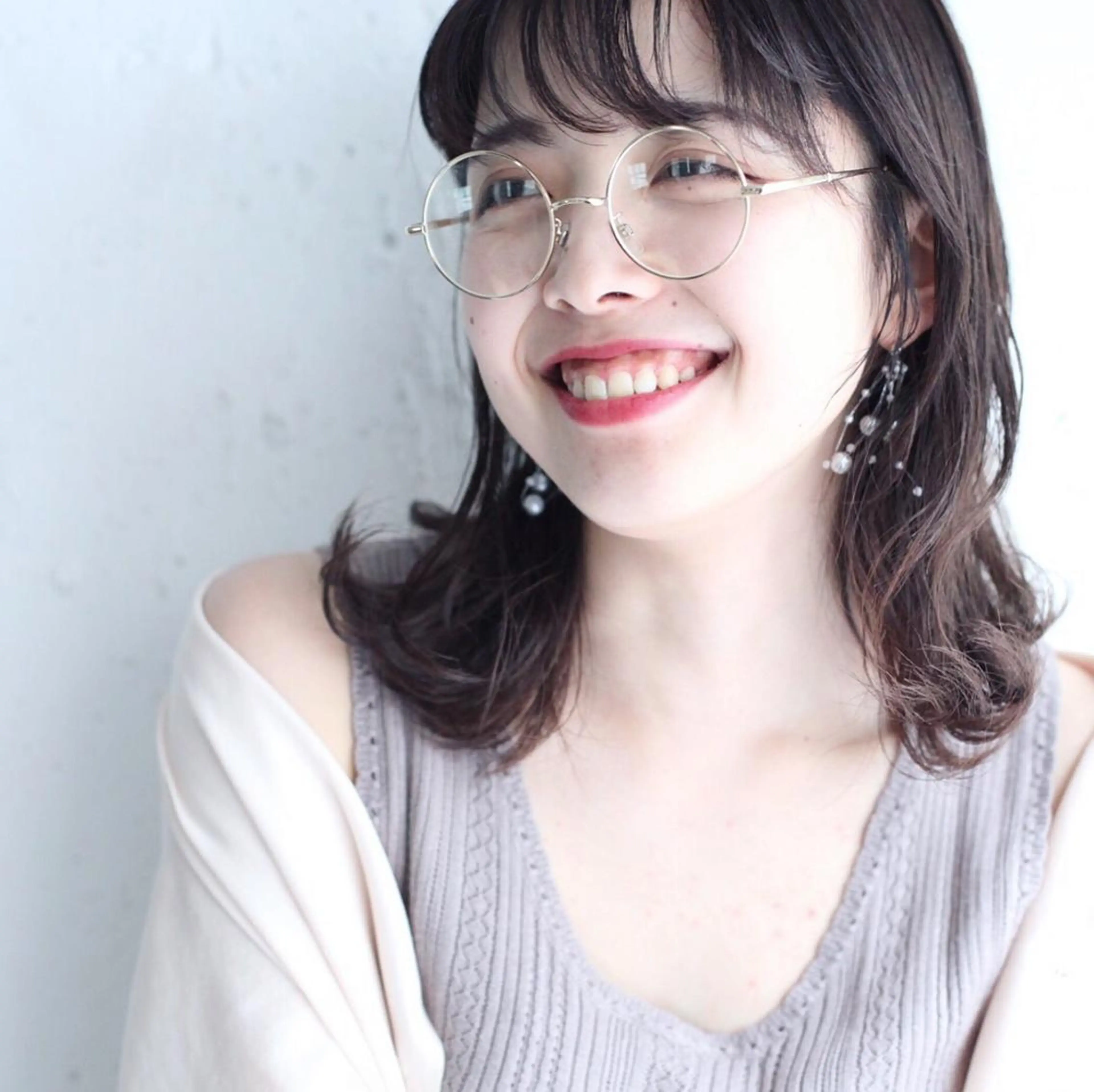 セミロング カラー 縮毛矯正 🫧透明感カラー/ ボブ/小笠原🪽のヘアスタイル