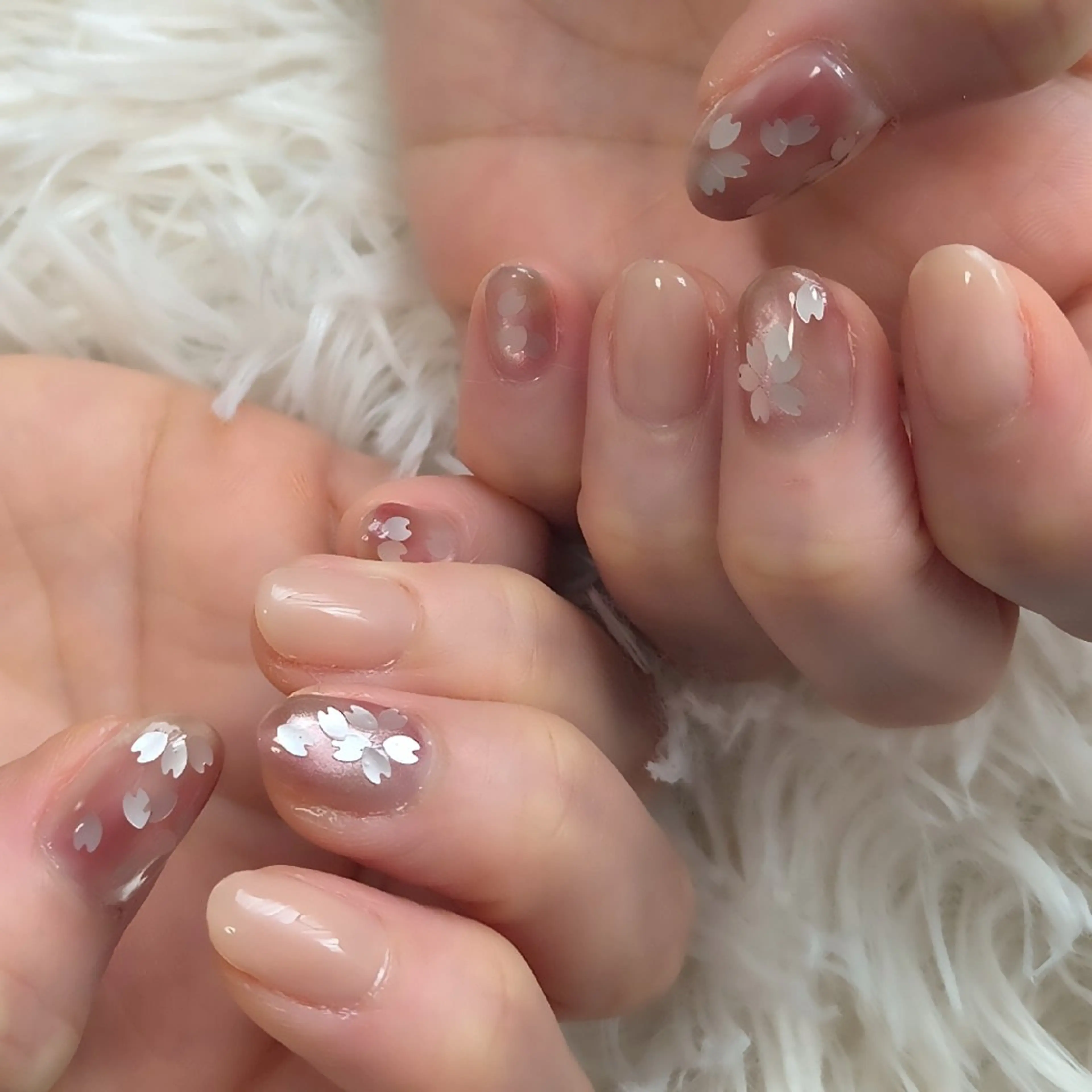 ネイル マグネットネイル オフィスネイル ピンク ショートネイル 春ネイル 島田 亜紀のネイルデザイン