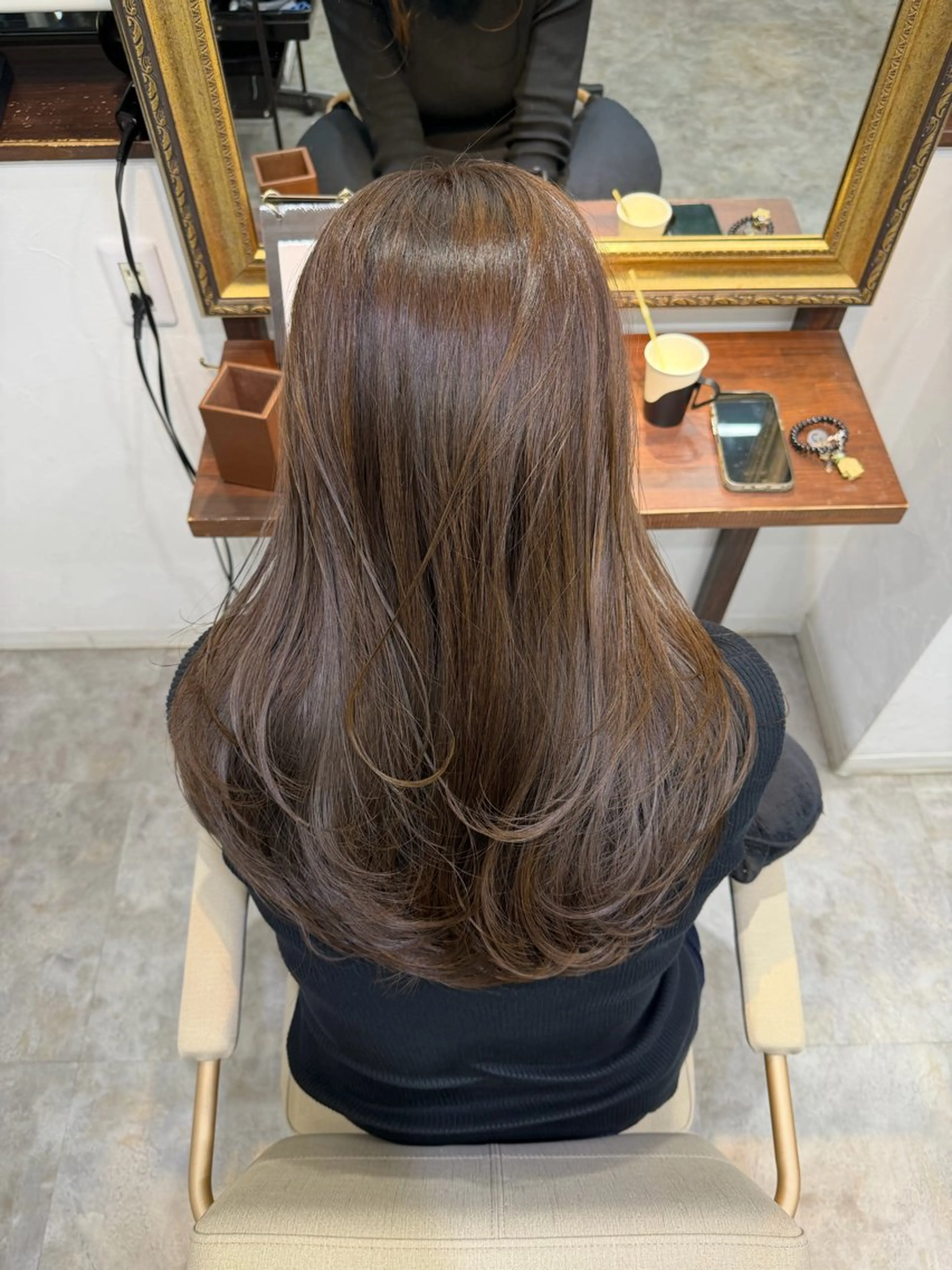 ロング 髪質改善 レイヤーカット トリートメント カット ヘアカラー トリートメント 髪質改善×縮毛矯正 saLyu川島のヘアスタイル