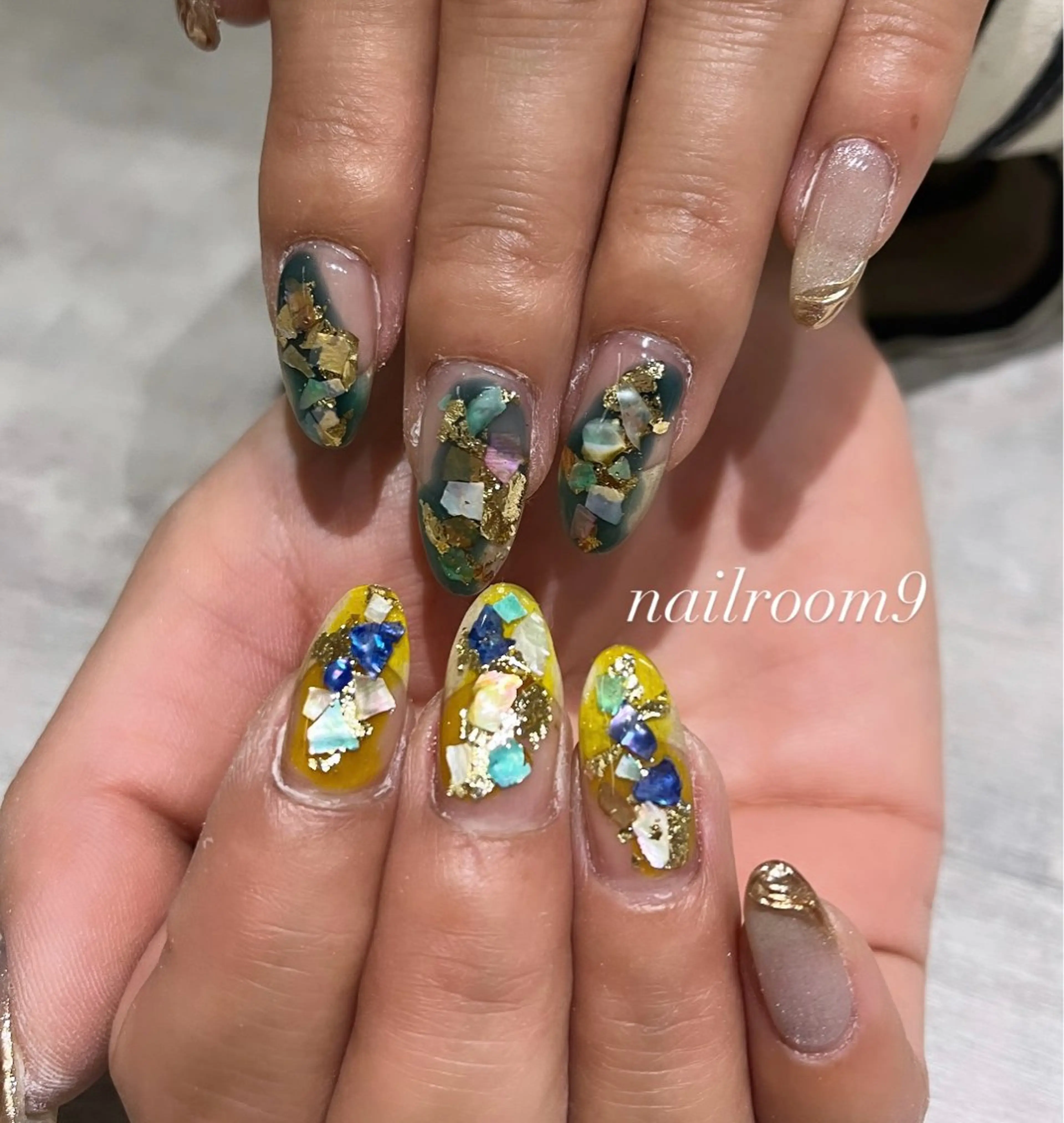 ネイル アートネイル 持ち込み ハンドネイル nail room9 ☺︎のネイルデザイン