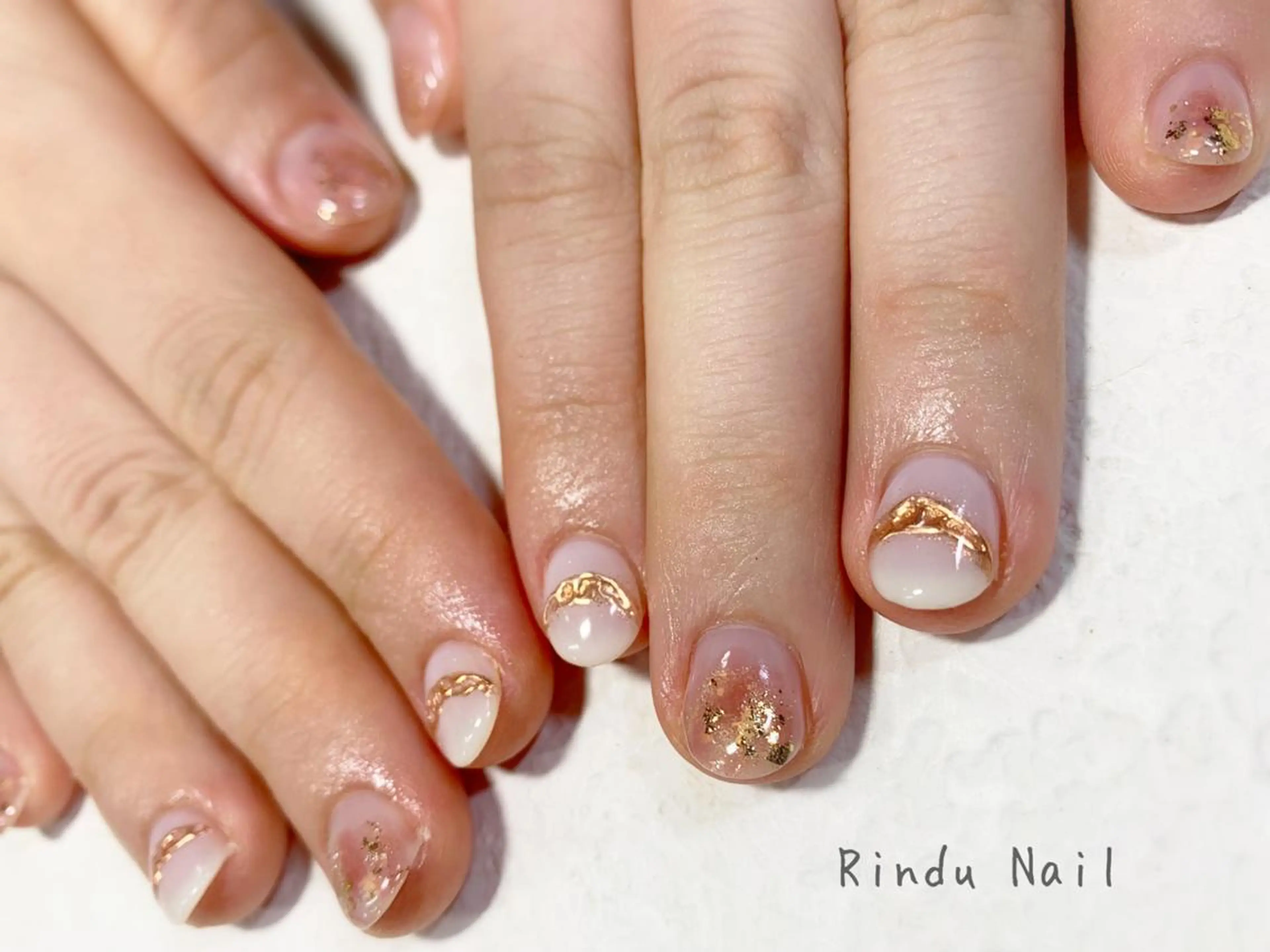 ネイル ニュアンスネイル Rindu Nail 名駅miniのネイルデザイン