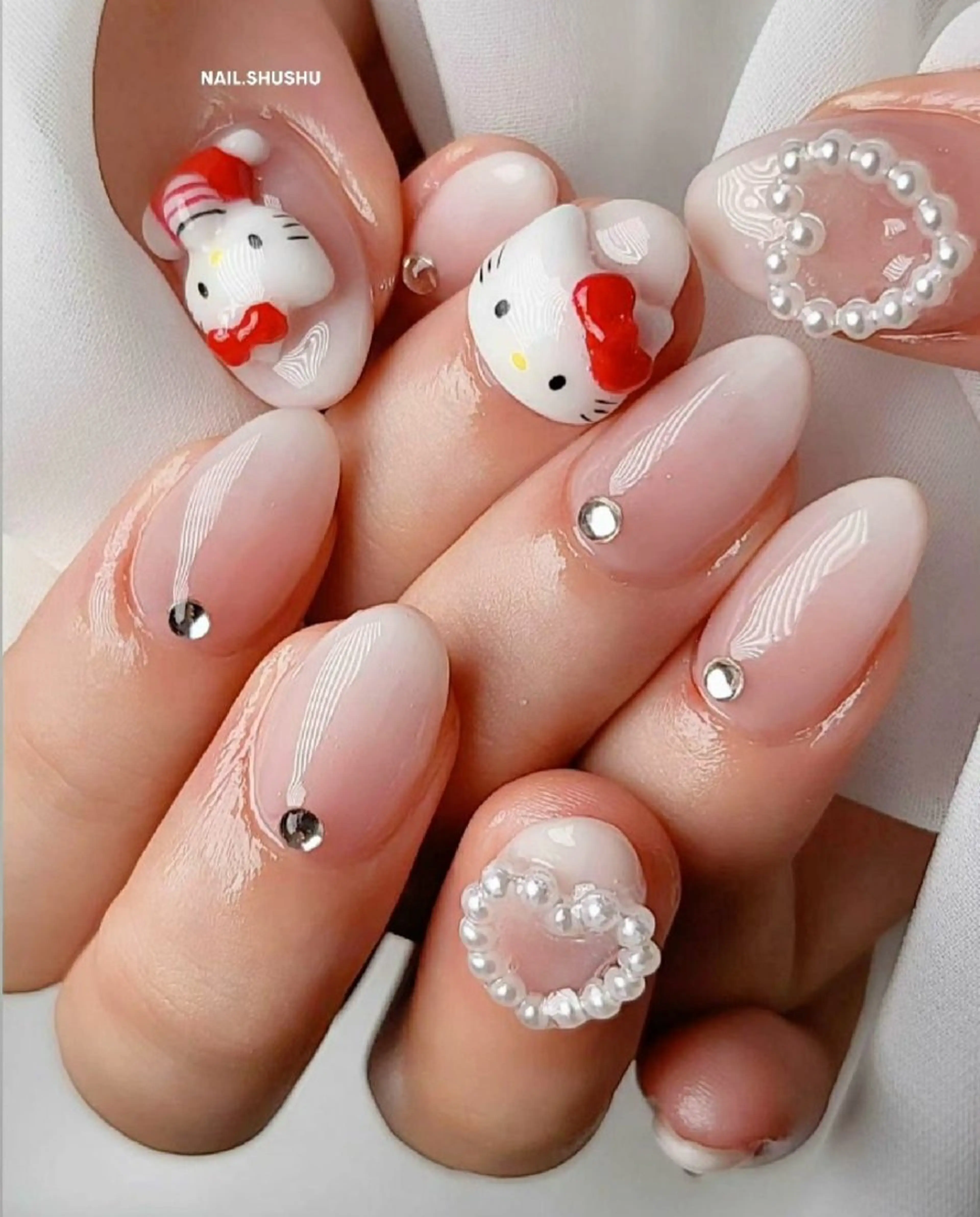 ネイル 持ち込み ニュアンスネイル ワンカラーネイル シンプルネイル 夏ネイル 3dパーツ/流行り 👧shushu❤️のネイルデザイン