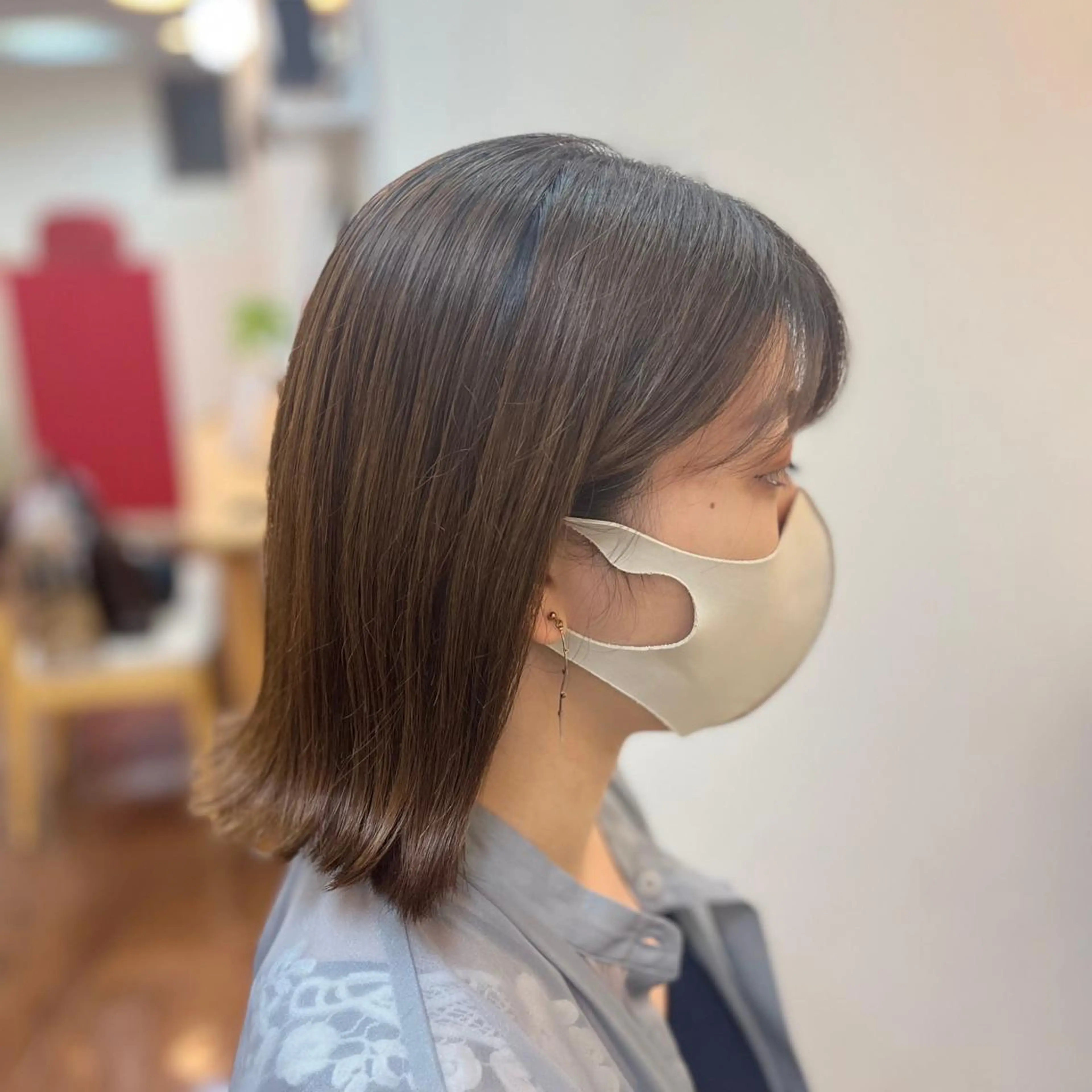 ミディアム ボブ 外ハネヘア イッツ！登戸店所属・冨田 豊のヘアスタイル