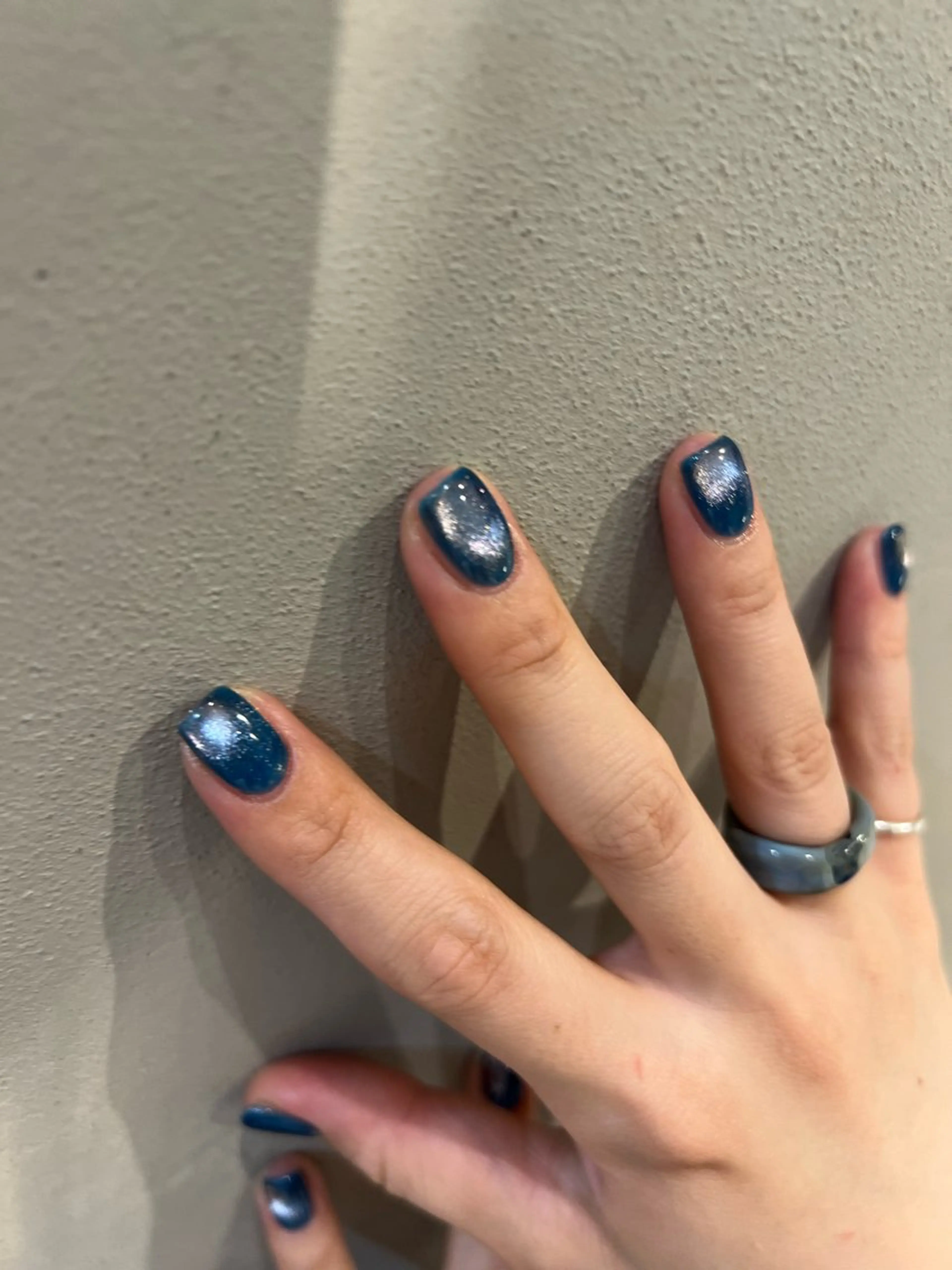【初回オフ無料💖こだわりケア付き🌈】ハンド✋マグネットorミラーワンカラー、フラッシュネイルコース💅の写真