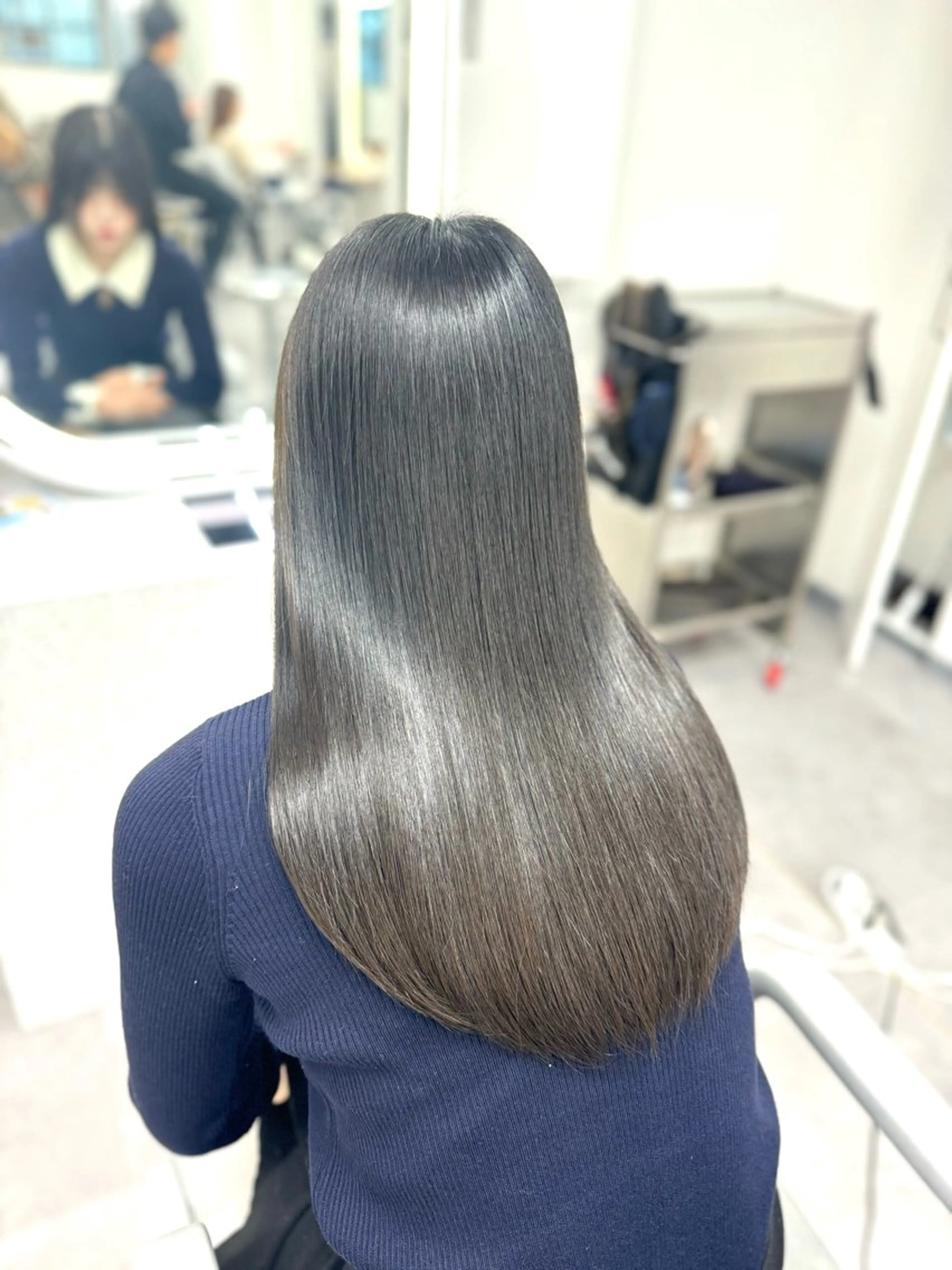 セミロング 縮毛矯正 縮毛矯正 得能 海翔のヘアスタイル