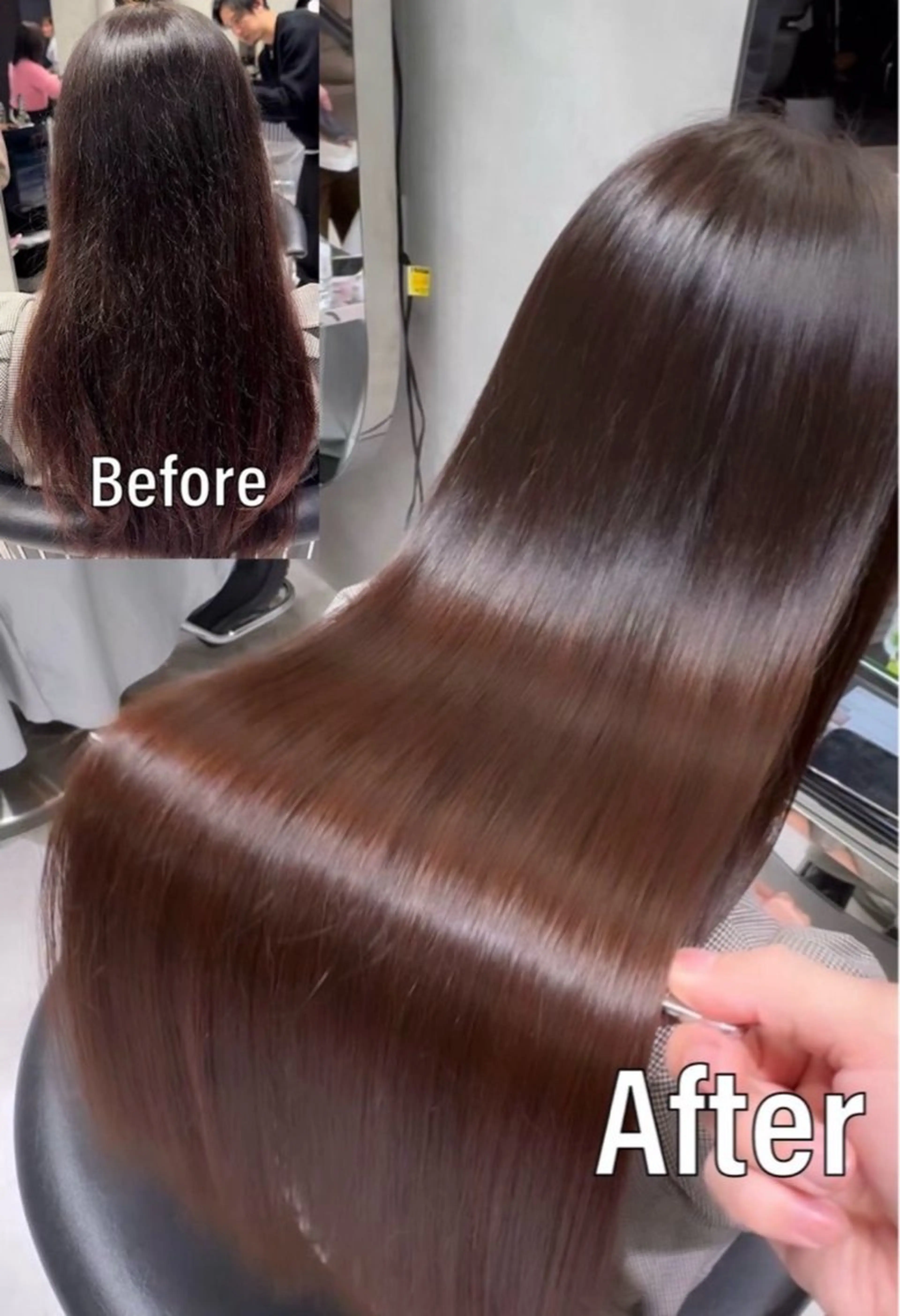 縮毛矯正 トリートメント 花井輝 ボブ/レイヤーのヘアスタイル