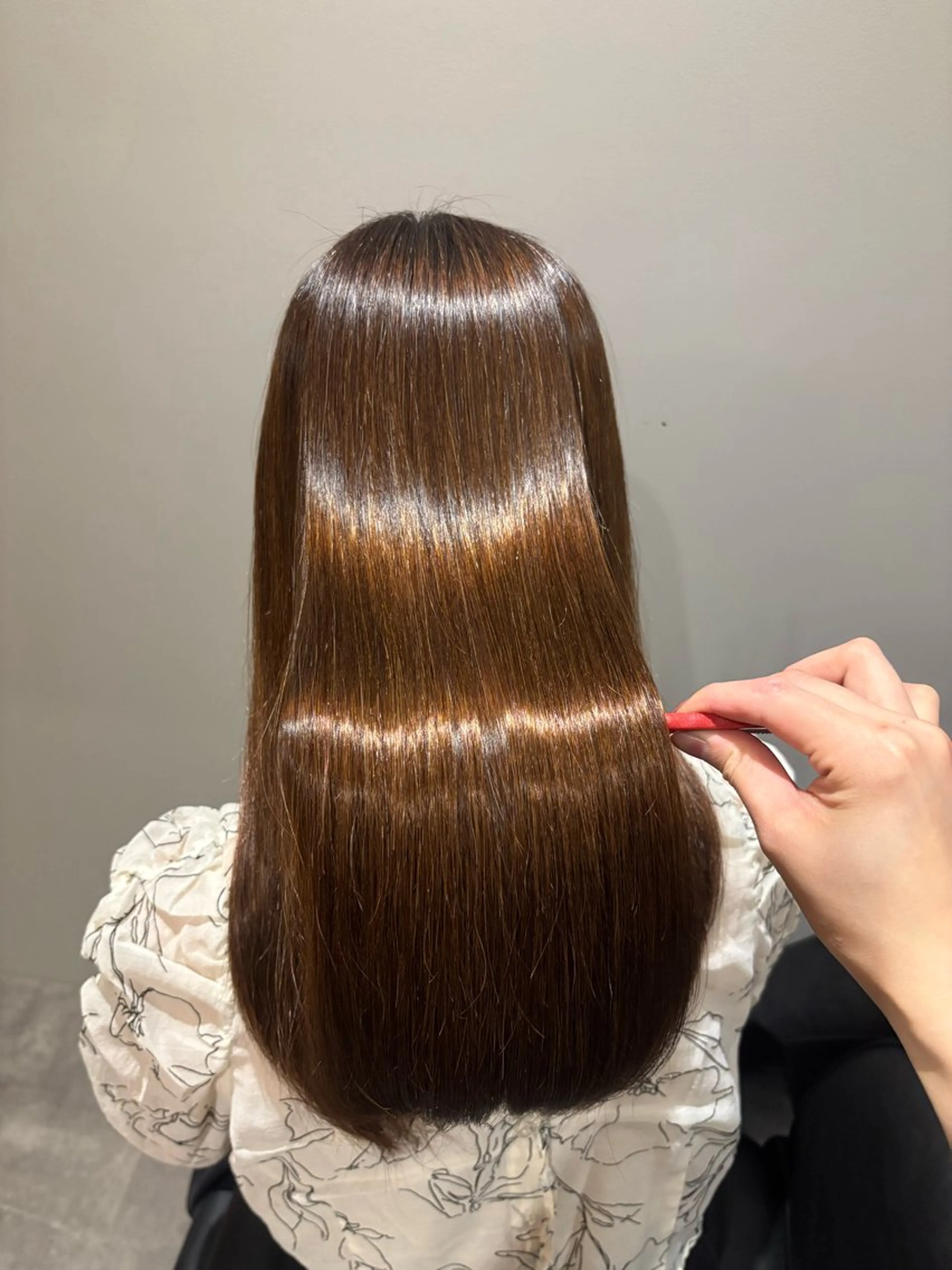 ロング 縮毛矯正 トリートメント 髪質改善/レイヤーカ ット/hatsuneのヘアスタイル