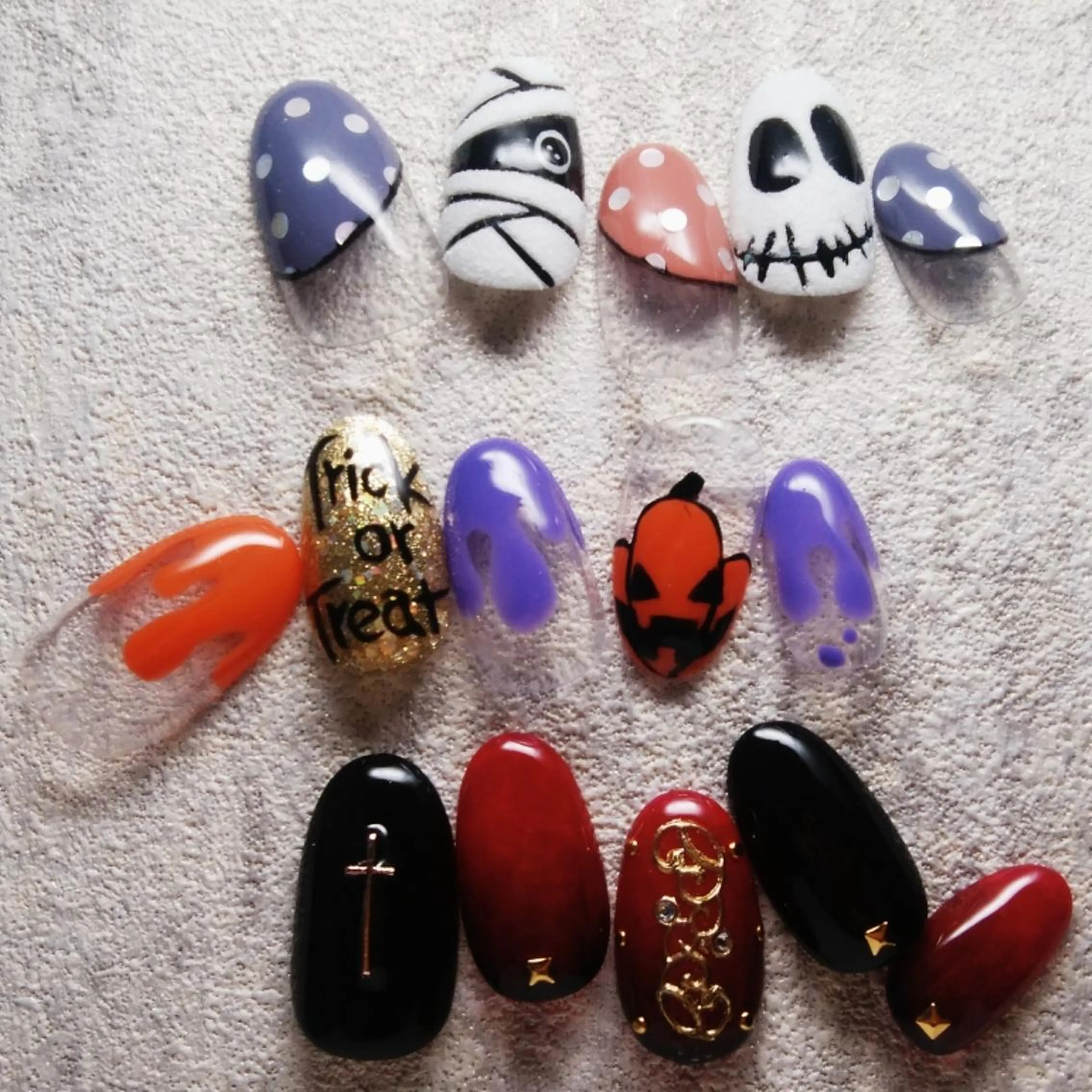 ネイル ハロウィン ハンドネイル リラクゼーション＆ネイル仙殊~センジュ~所属・senju 　のネイルデザイン