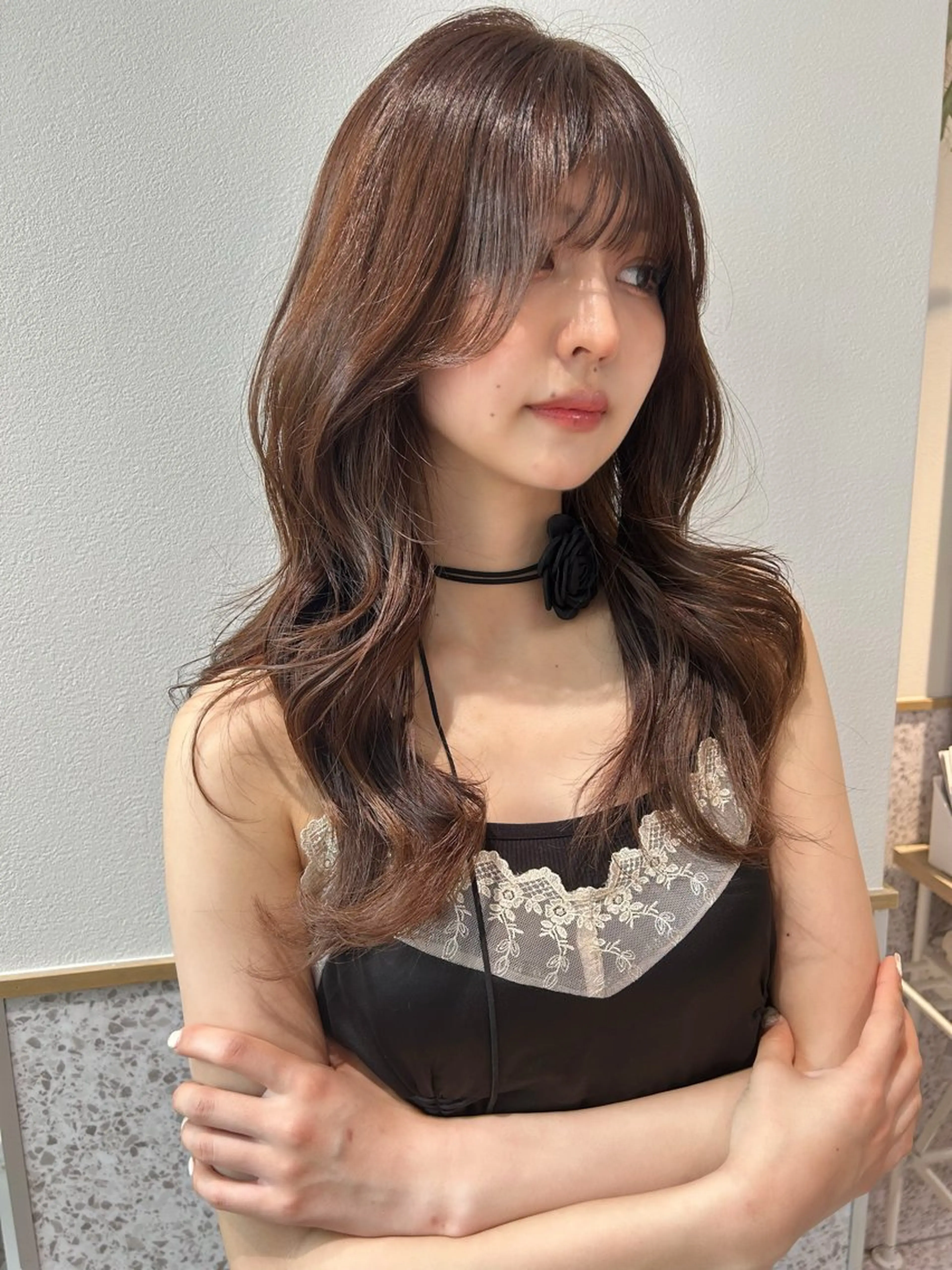 ロング カラー ヘアアレンジ カット ヘアカラー トリートメント トレンドlayer cut💐mihoのヘアスタイル