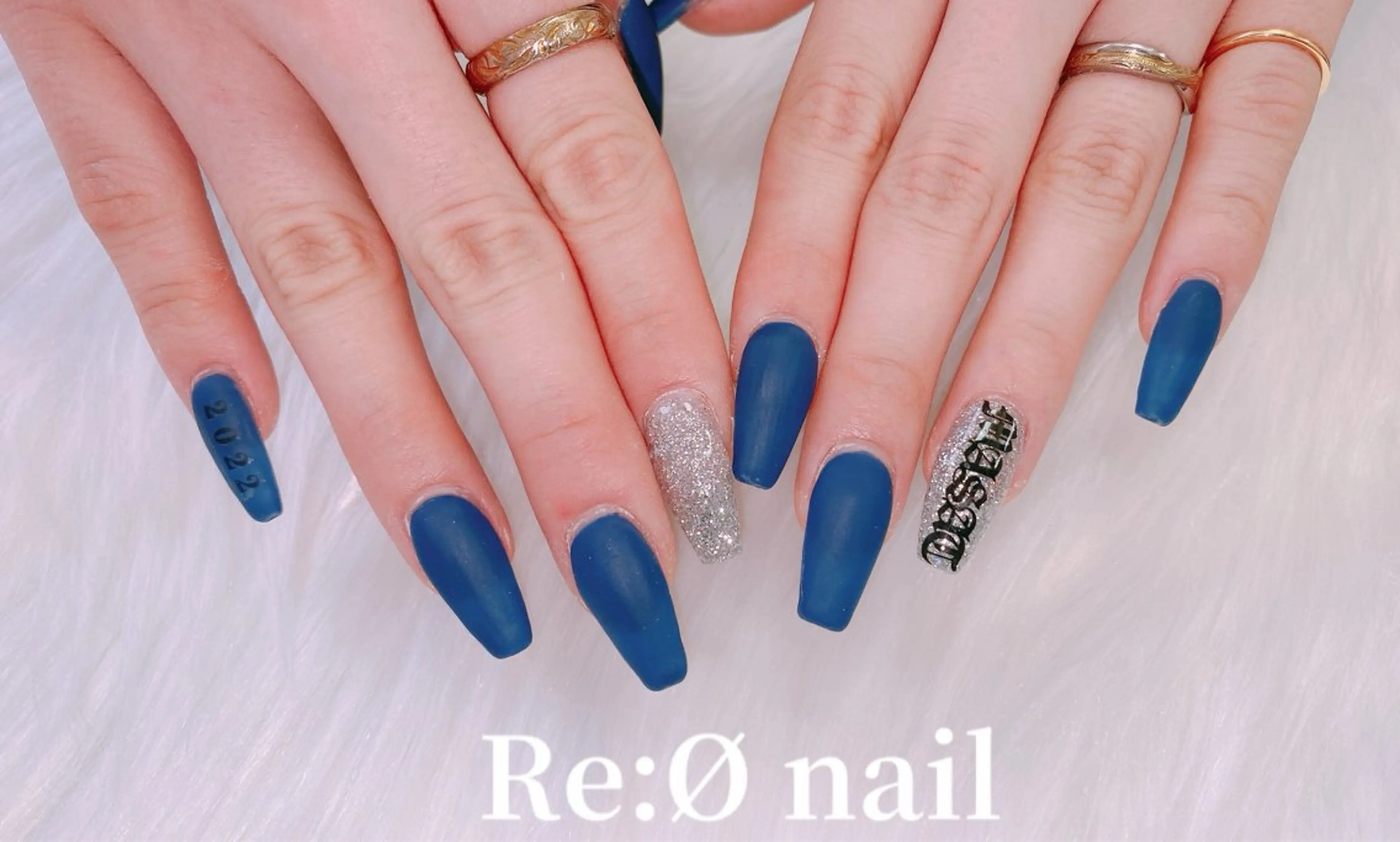 ネイル マットネイル ハンドネイル Re:Ø nail 🩵TSUJIのネイルデザイン