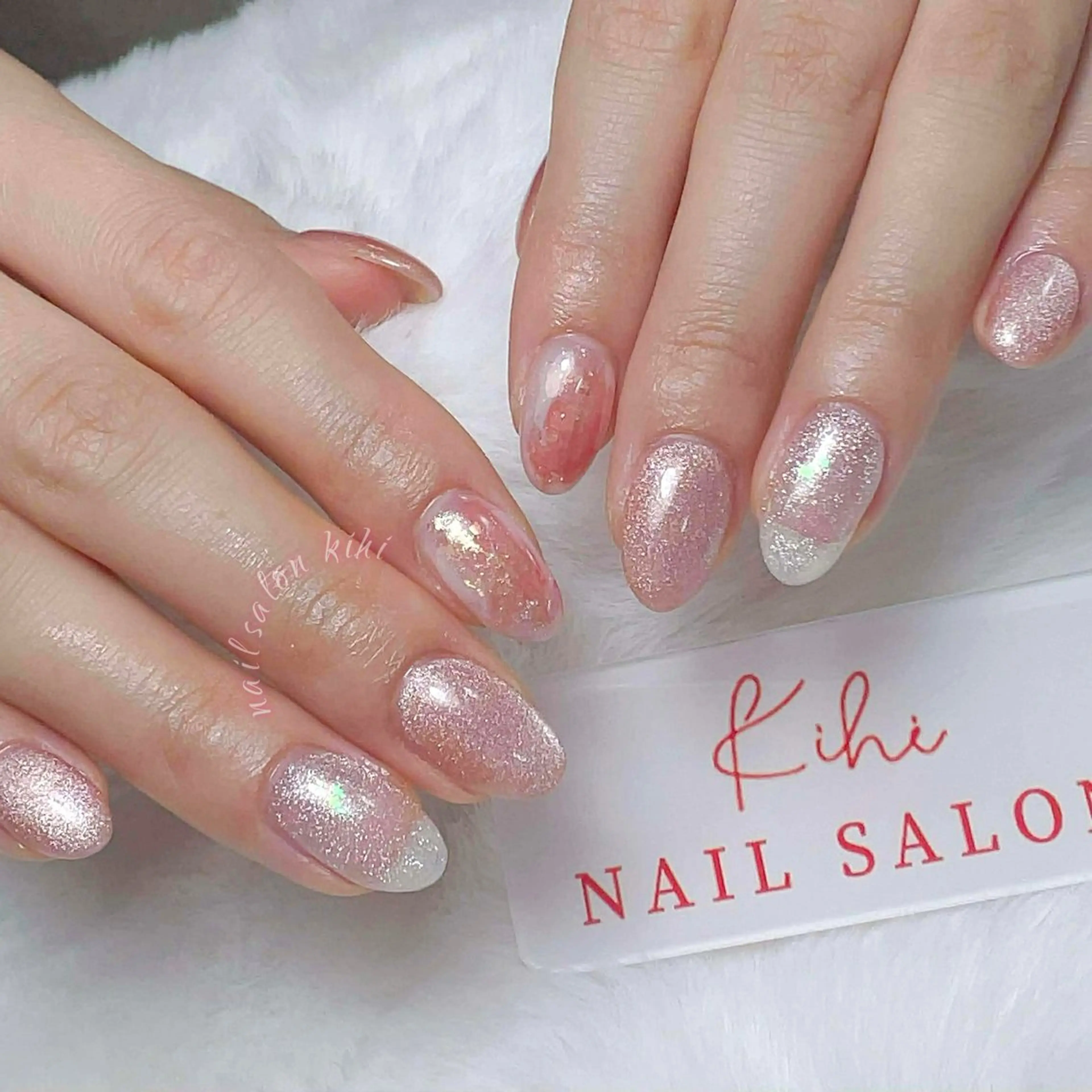 ネイル アートネイル フレンチネイル ジェルネイル グラデーション 韓国ネイル ハンドネイル ハンドケア さくら💮💮 【オフ無料】のネイルデザイン