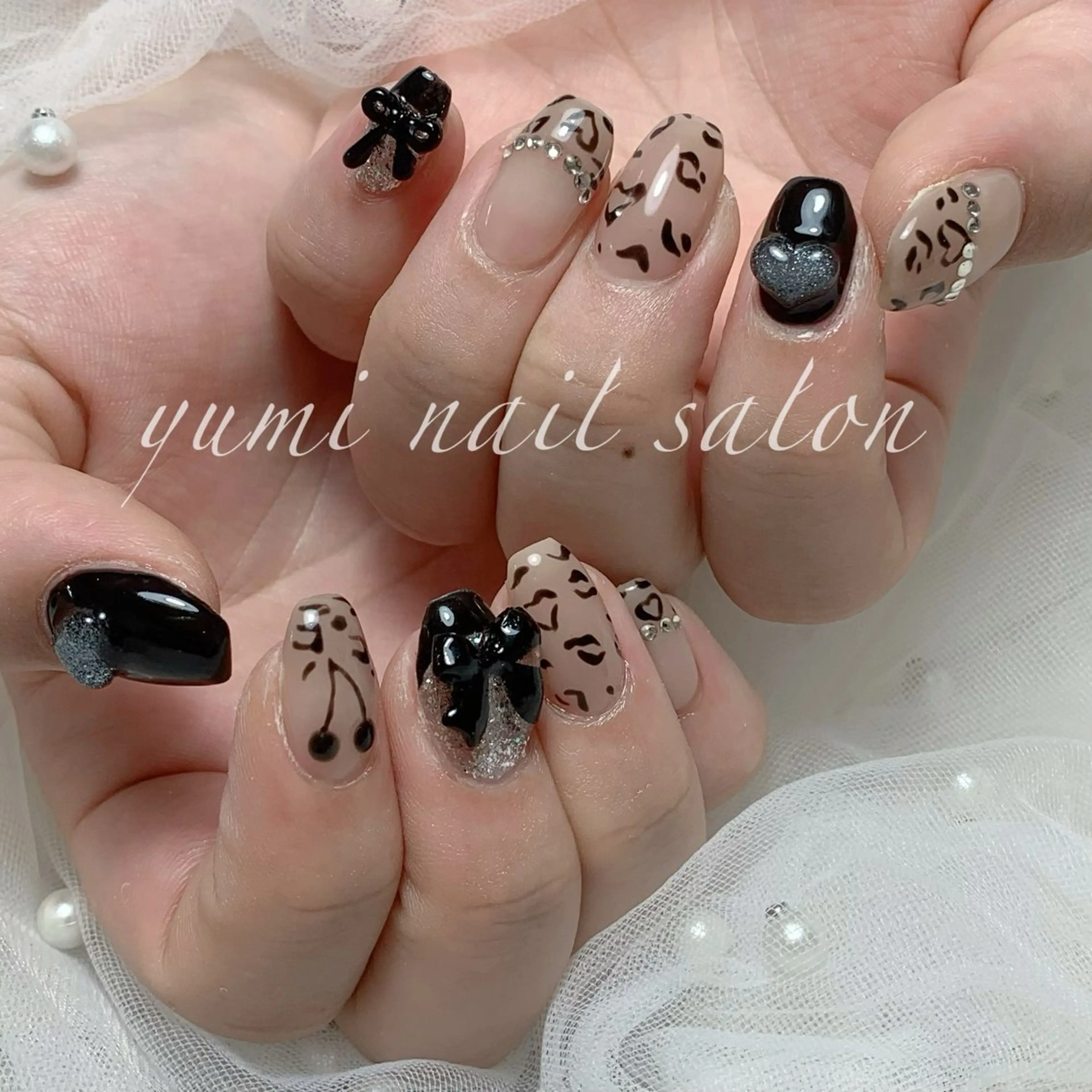 ネイル shineジェル& チップ長さだしのネイルデザイン