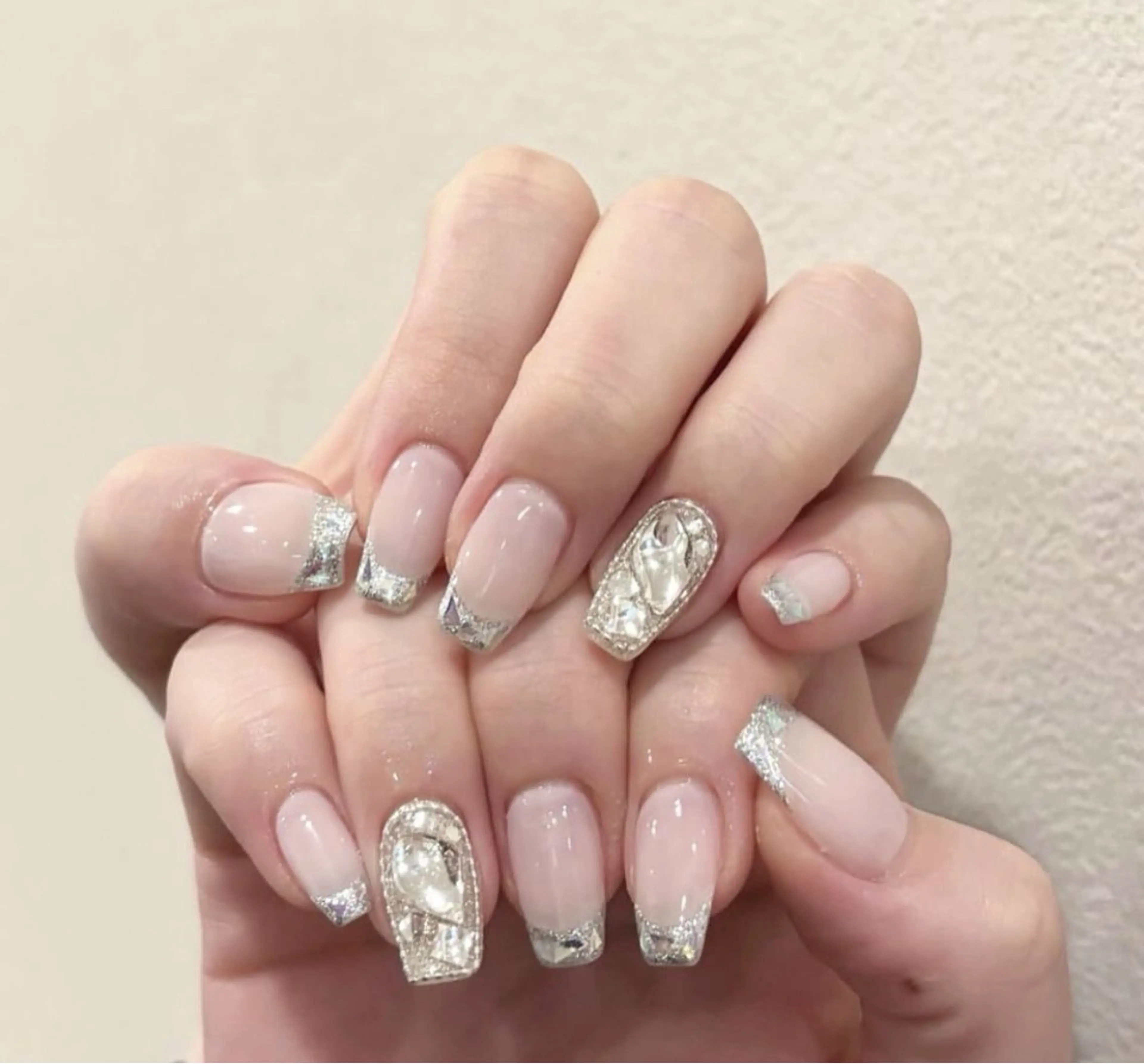 ネイル マグネットネイル ミラーネイル 冬ネイル Lee Nailsのネイルデザイン