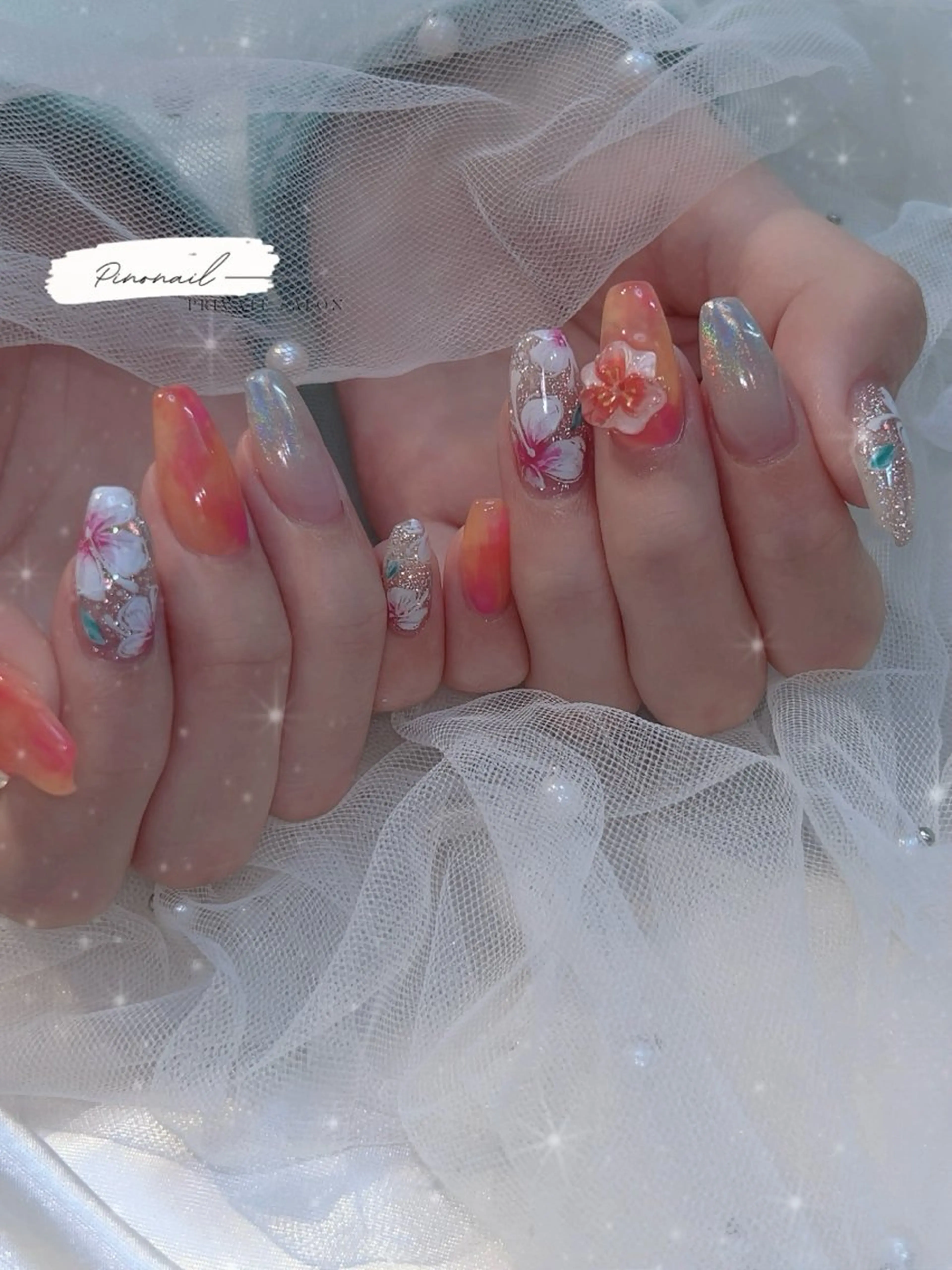 ネイル 夏ネイル ハンドネイル pinonail所属・Pino Nailのネイルデザイン