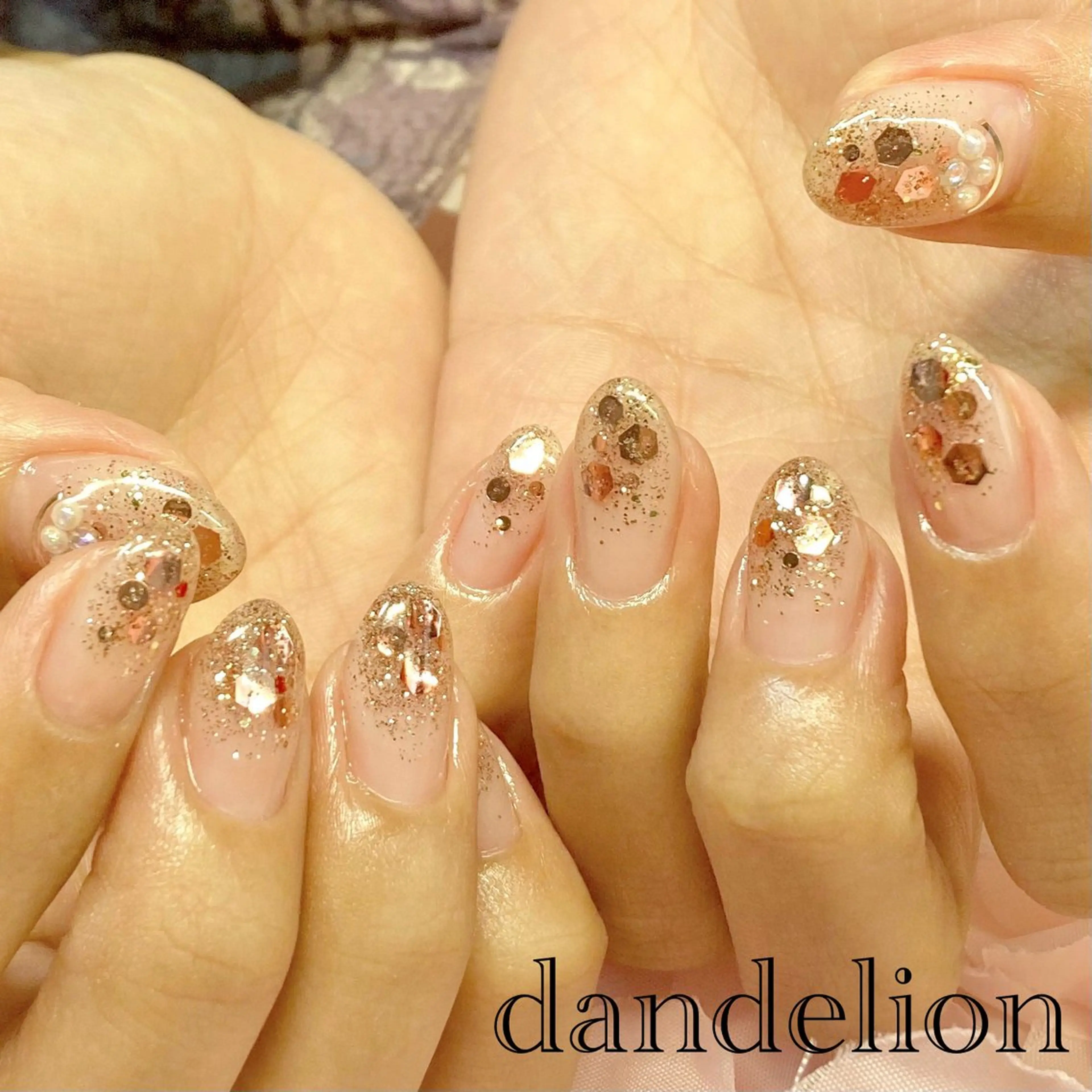 ネイル ハンドネイル ハンドケア dandelion ダンデライオンのネイルデザイン
