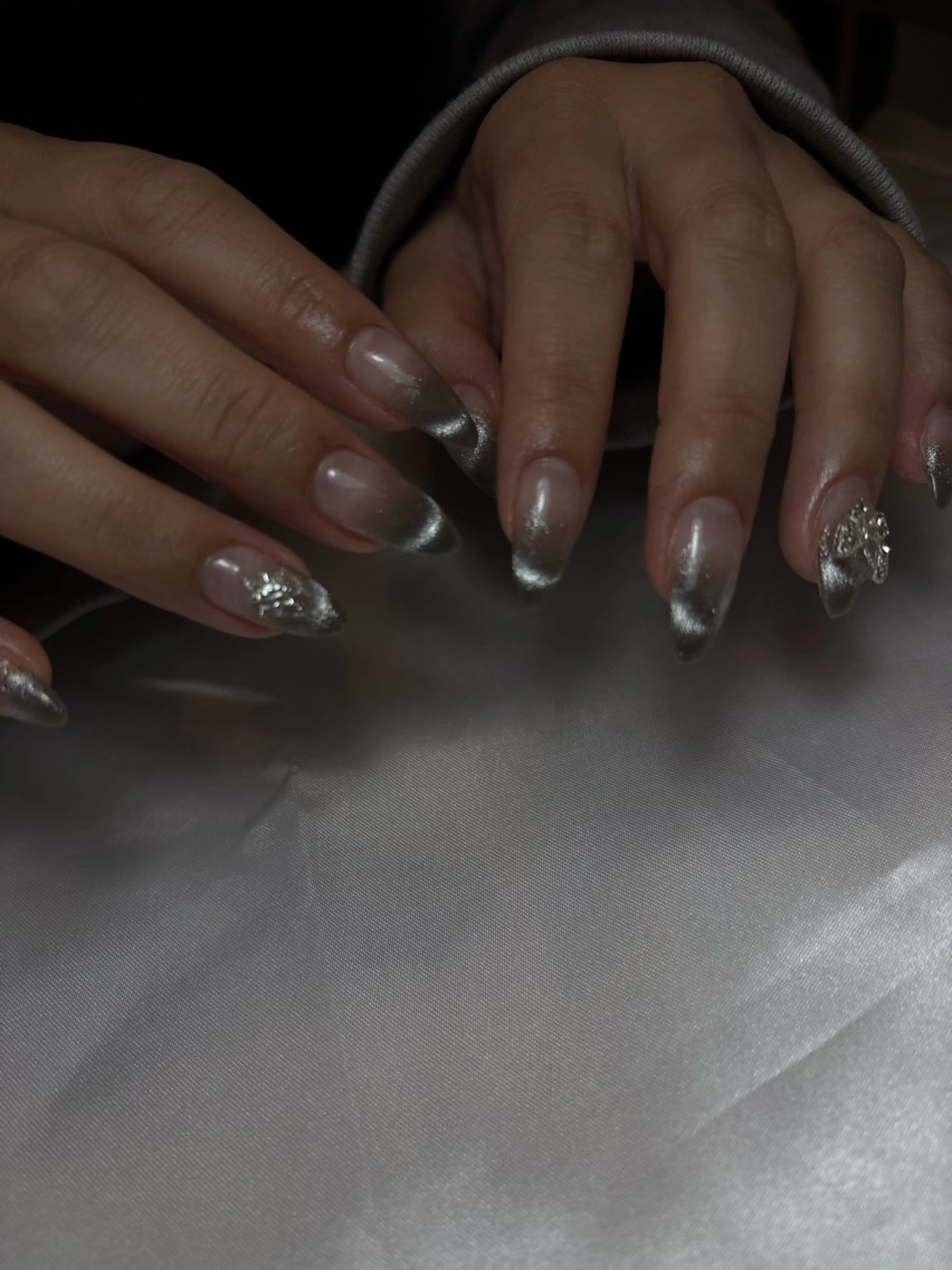 ネイル フレンチネイル マグネットネイル マグネットフレンチ nailsalon MAUVE所属・MAUVE -norika-のネイルデザイン