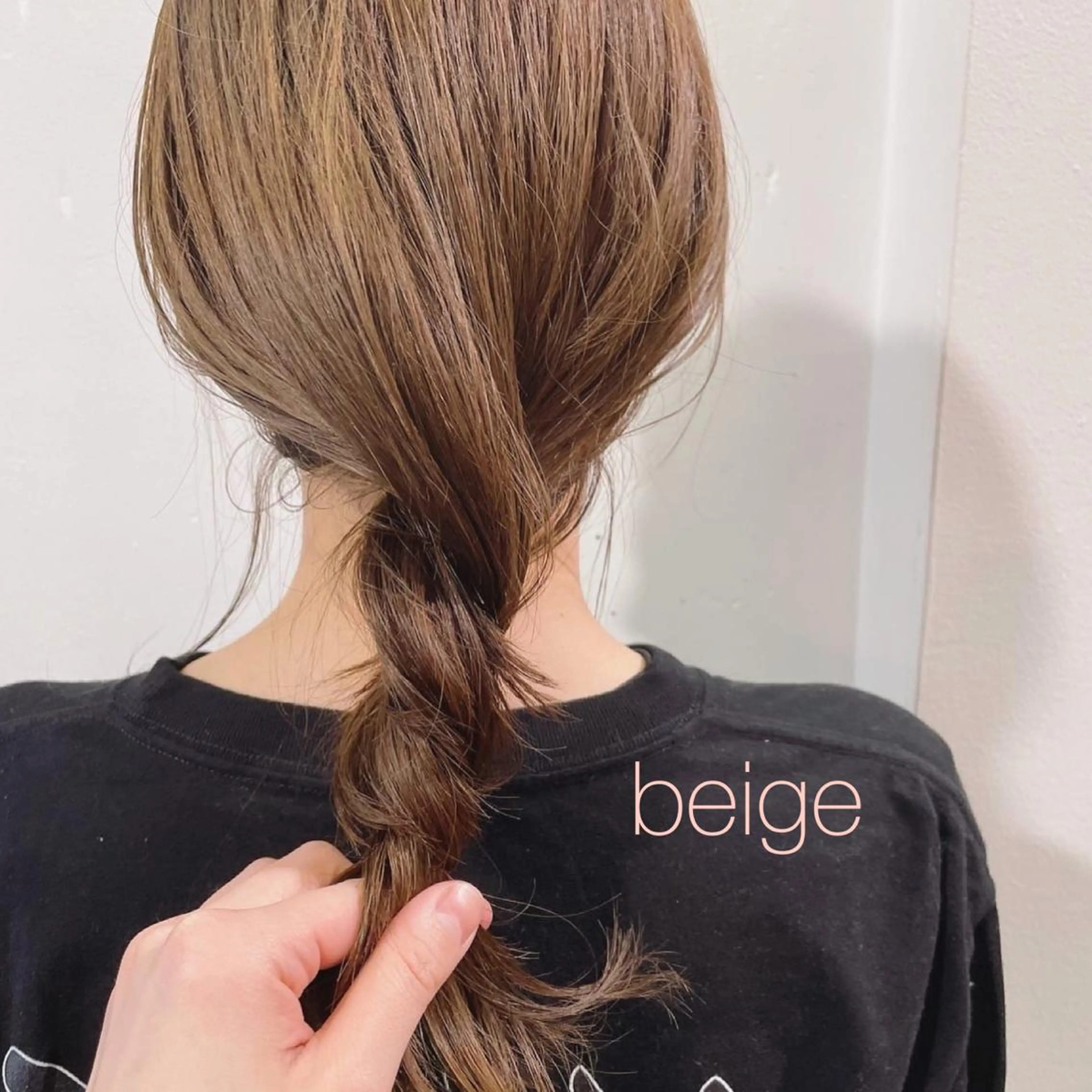 ミディアム カラー カット ヘアカラー ブリーチなしで透け感 暖色カラーボブaoiのヘアスタイル