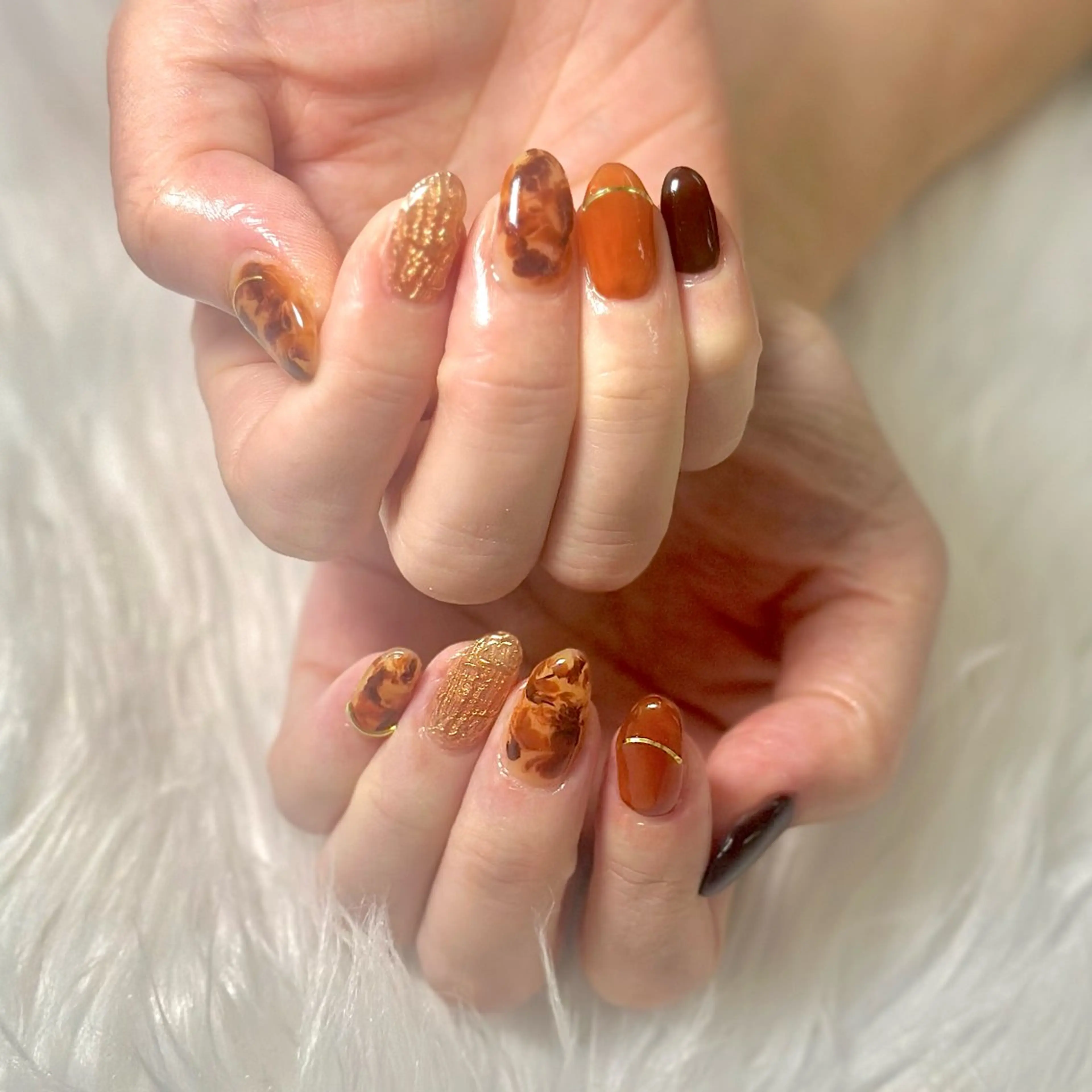 ネイル べっ甲ネイル はあとねいる Reinaのネイルデザイン