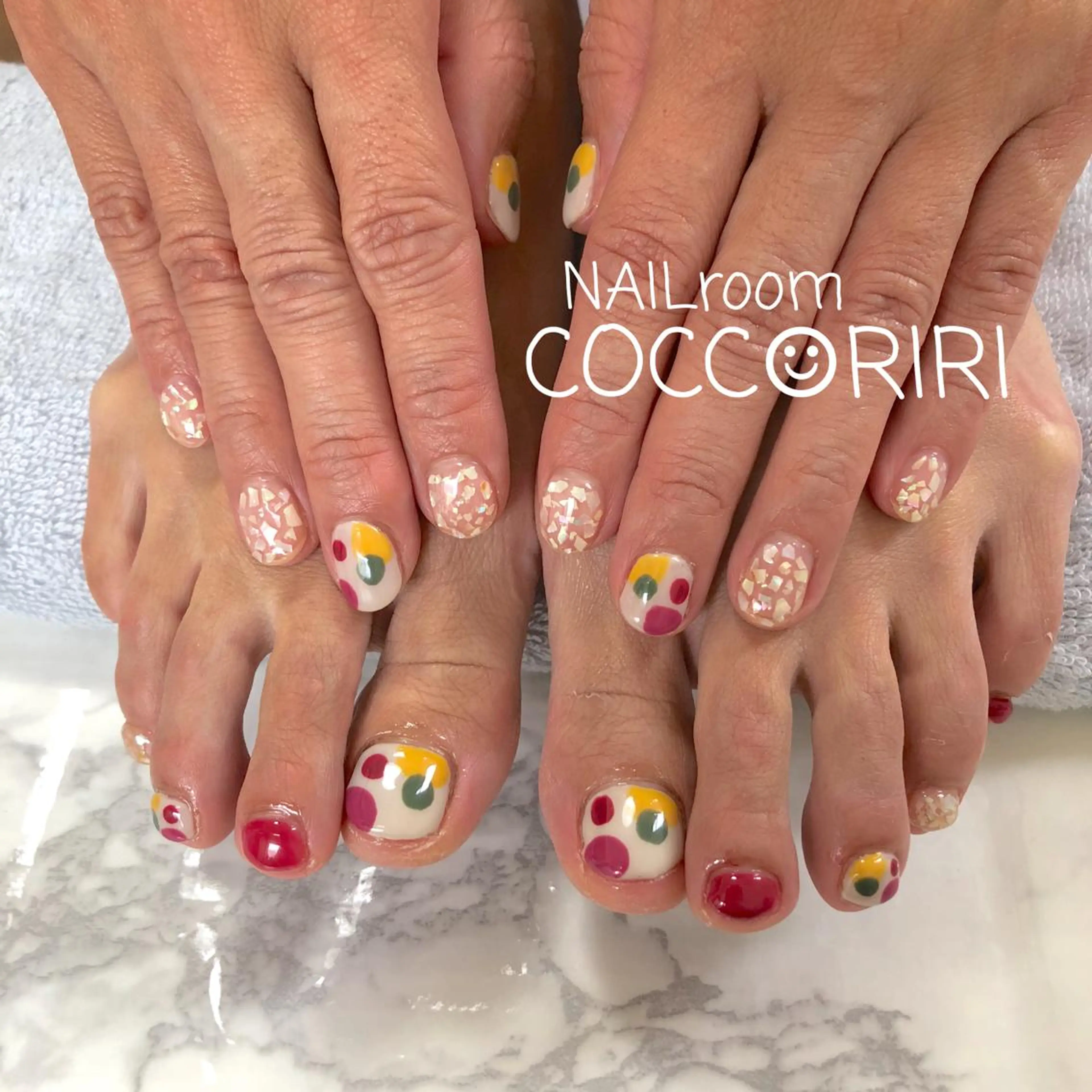 キッズ ネイル フットネイル おそろいネイル ensowa✱laf NAILのネイルデザイン