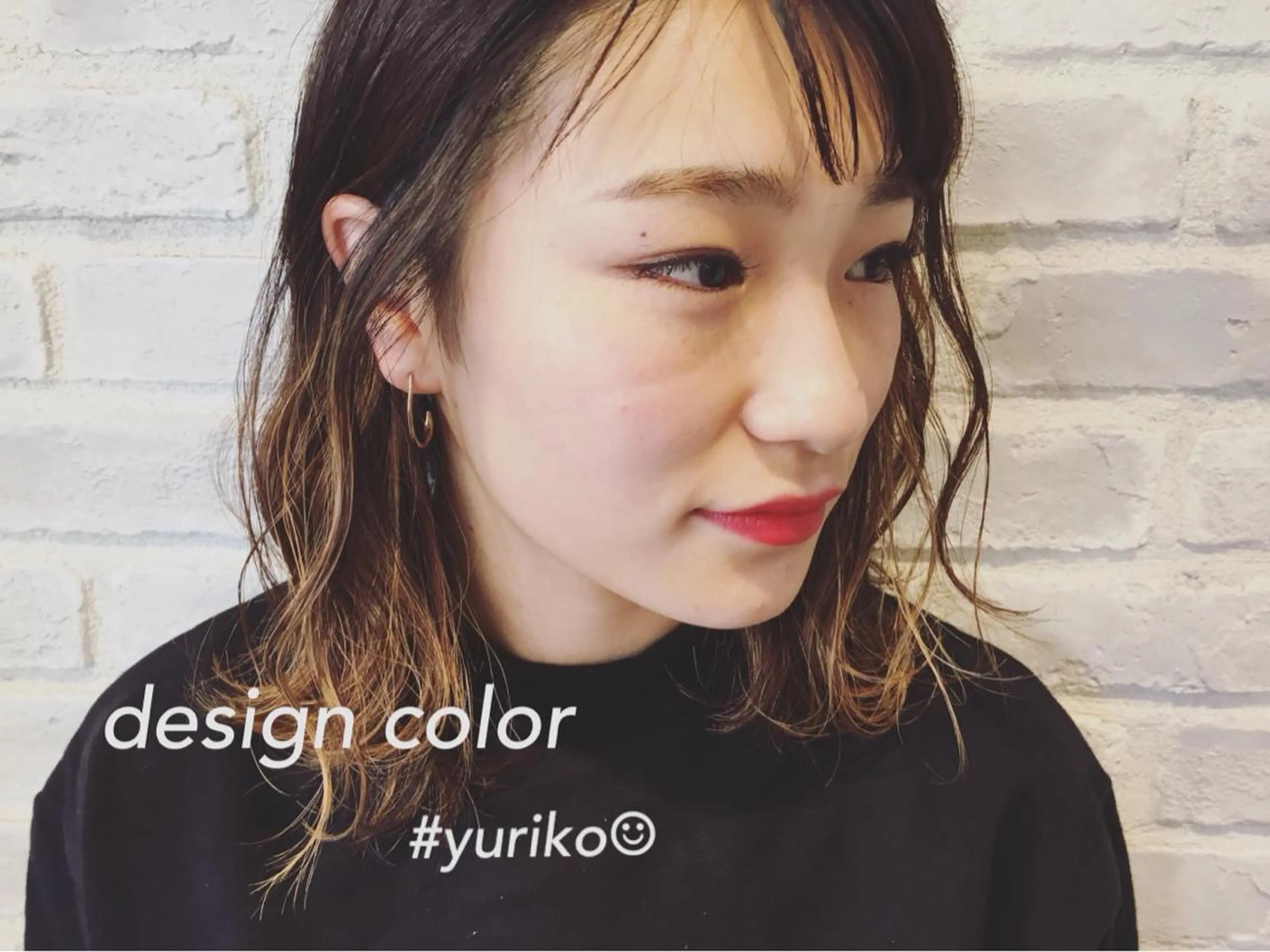 ミディアム カット ヘアカラー トリートメント la fith所属・rico_by ヘアとアイブロウのヘアスタイル