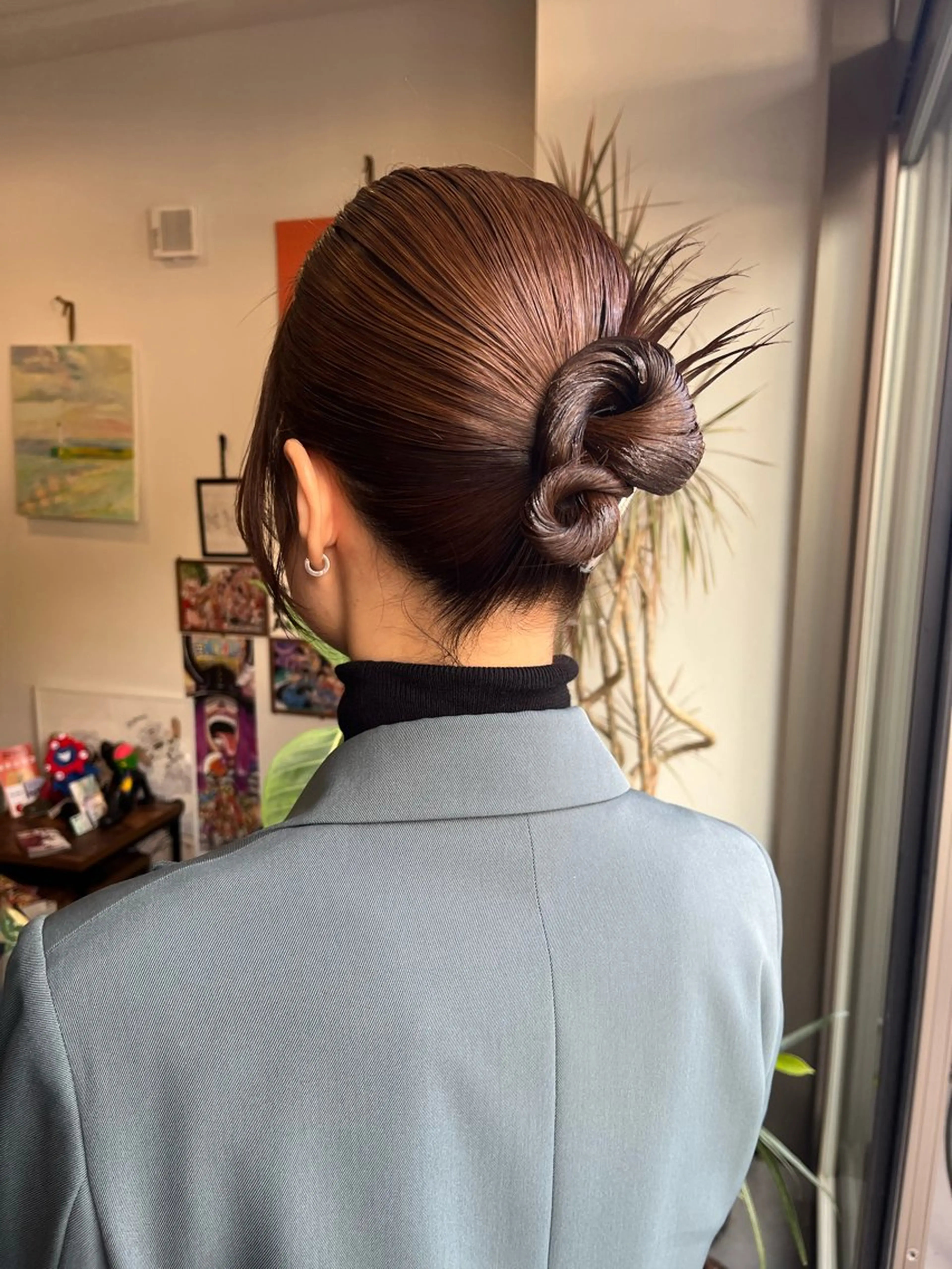 セミロング ヘアアレンジ ヘアセット アトム/ウルフ パーマ/レイヤーのヘアスタイル