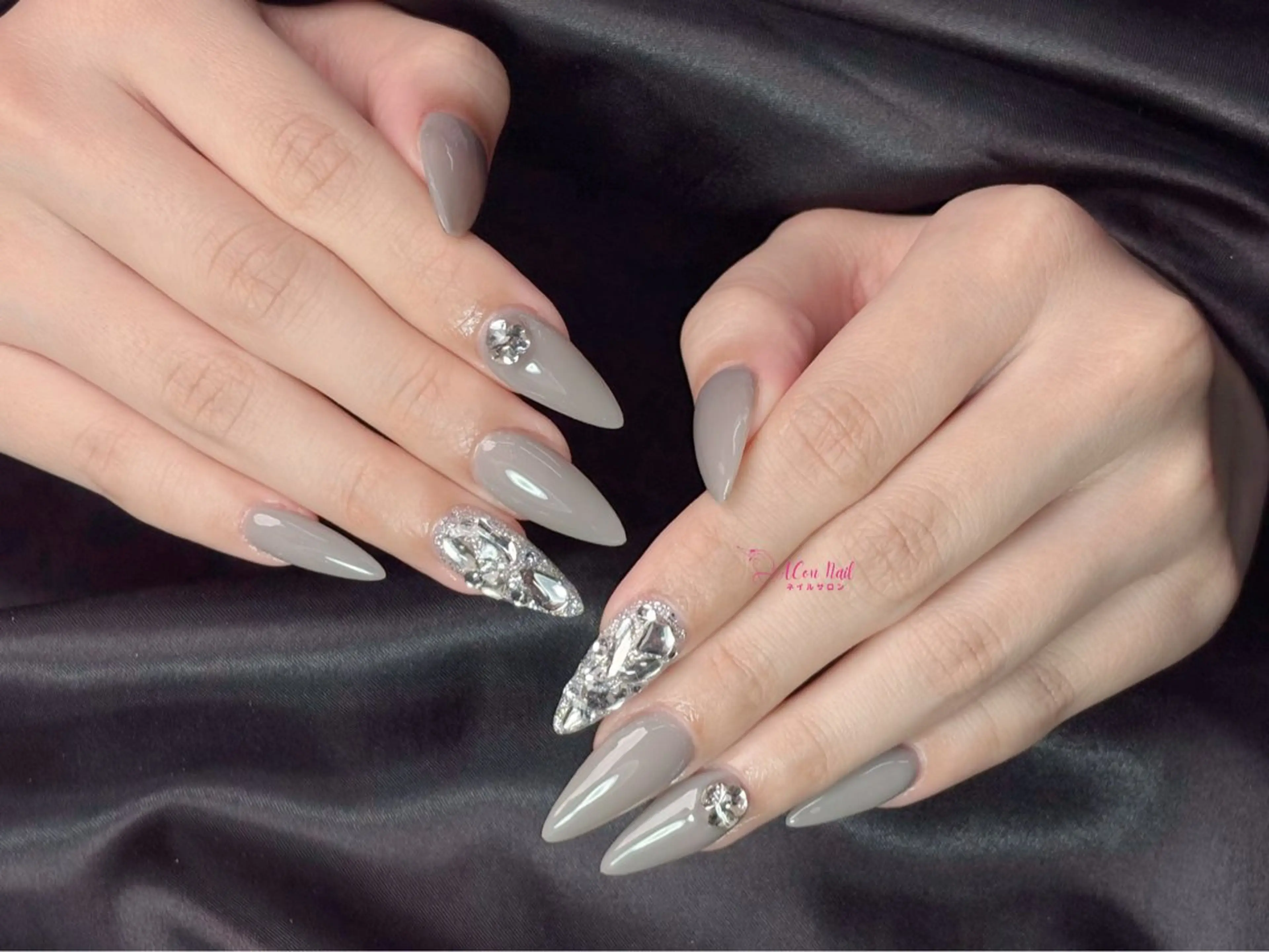 ネイル 桜ネイル 長さ出し フラワーネイル フレンチネイル ジェルネイル ハンドネイル AConNailSalon所属・ACon NailSalonのネイルデザイン