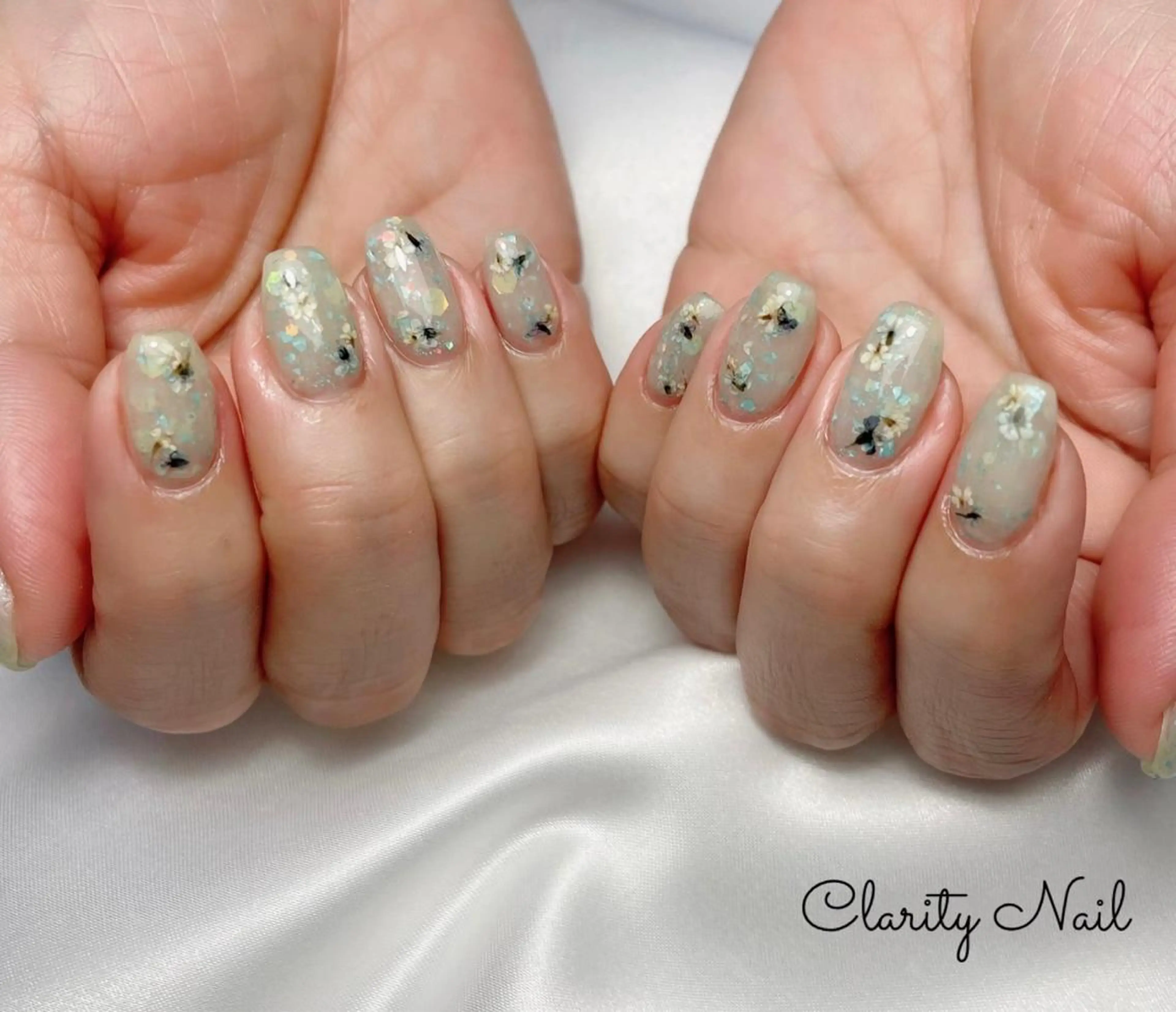 ネイル アートネイル オーロラネイル フットネイル ジェルネイル キラキラネイル ハンドネイル Clarity Nailのネイルデザイン