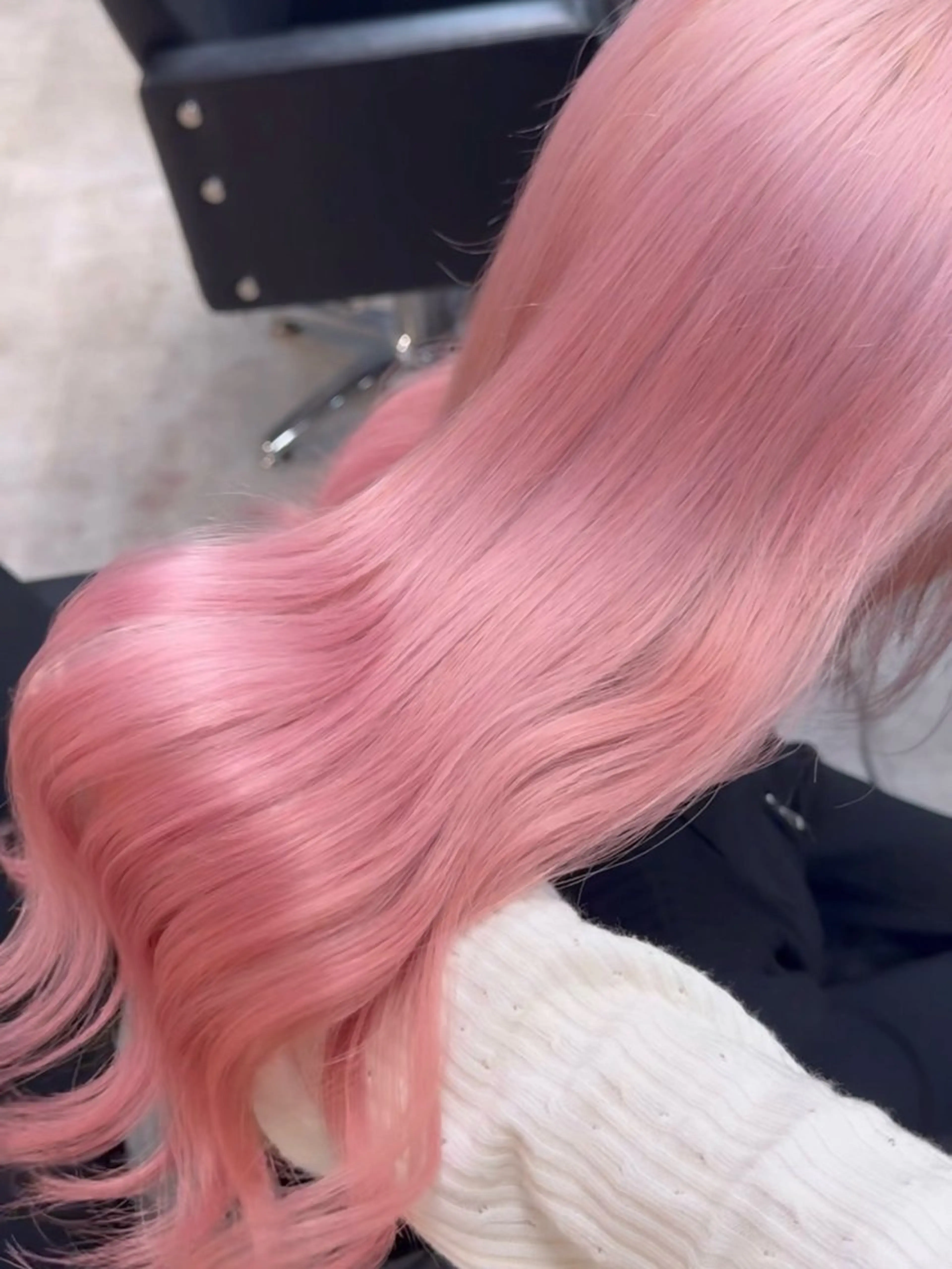 ミディアム カラー ピンクカラー デート 心斎橋ハイトーン特化 midori🍀のヘアスタイル