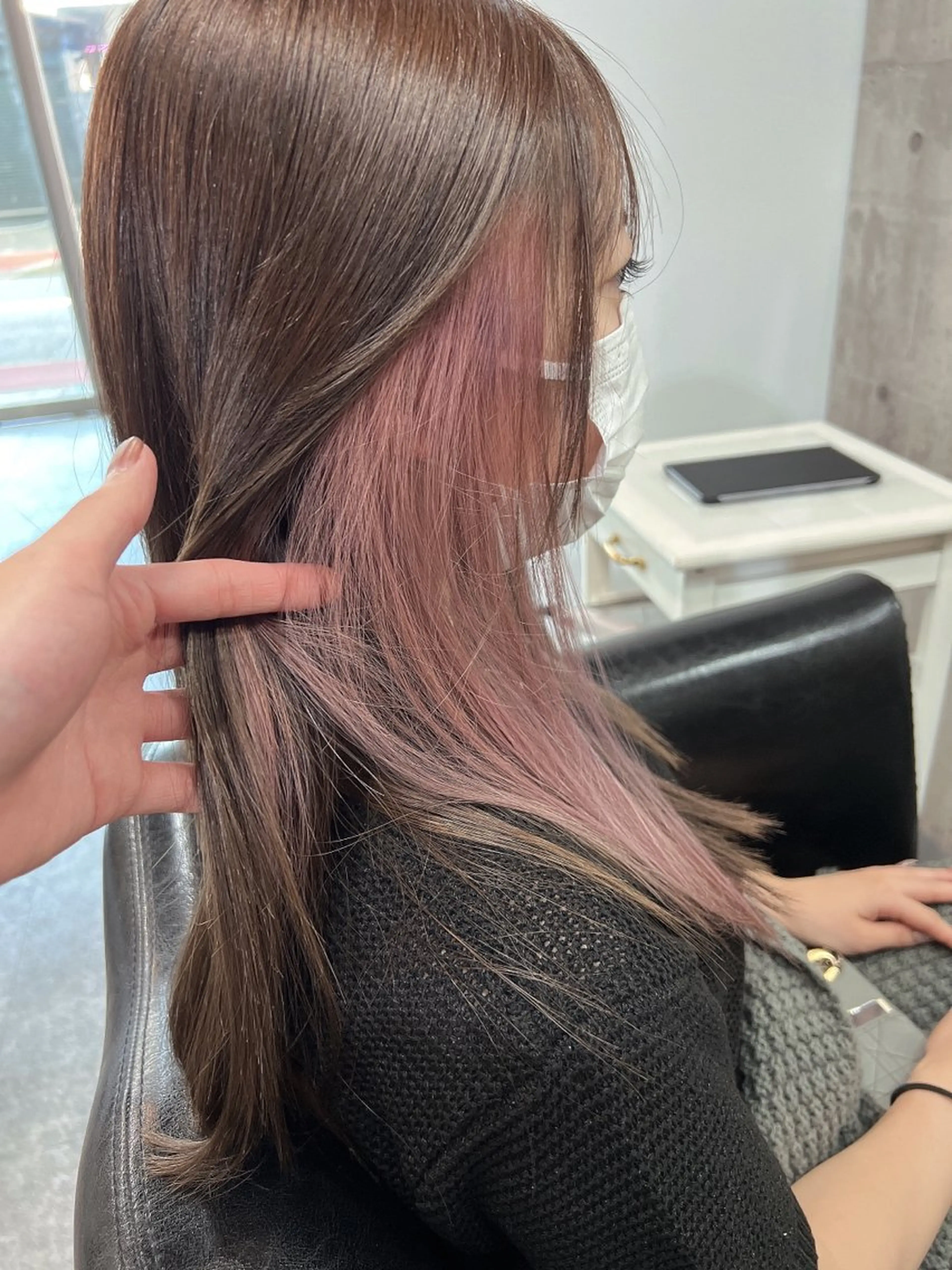 セミロング カラー ヘアカラー MIRACミラク所属・☀️ハイトーンボブ ☀️石川 海斗のヘアスタイル