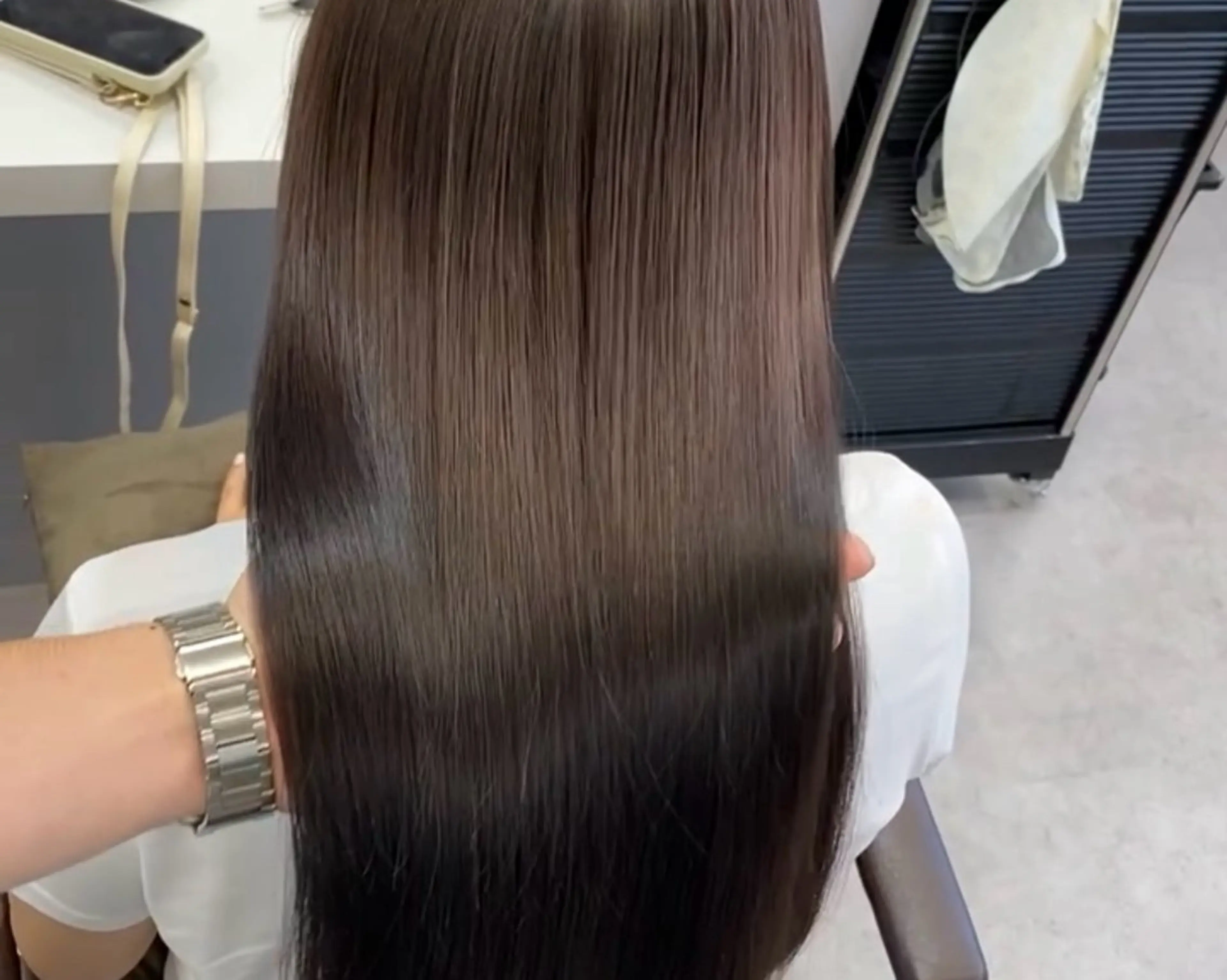 ロング 酸性ストレート 髪質改善×縮毛矯正 Core 片山健太のヘアスタイル