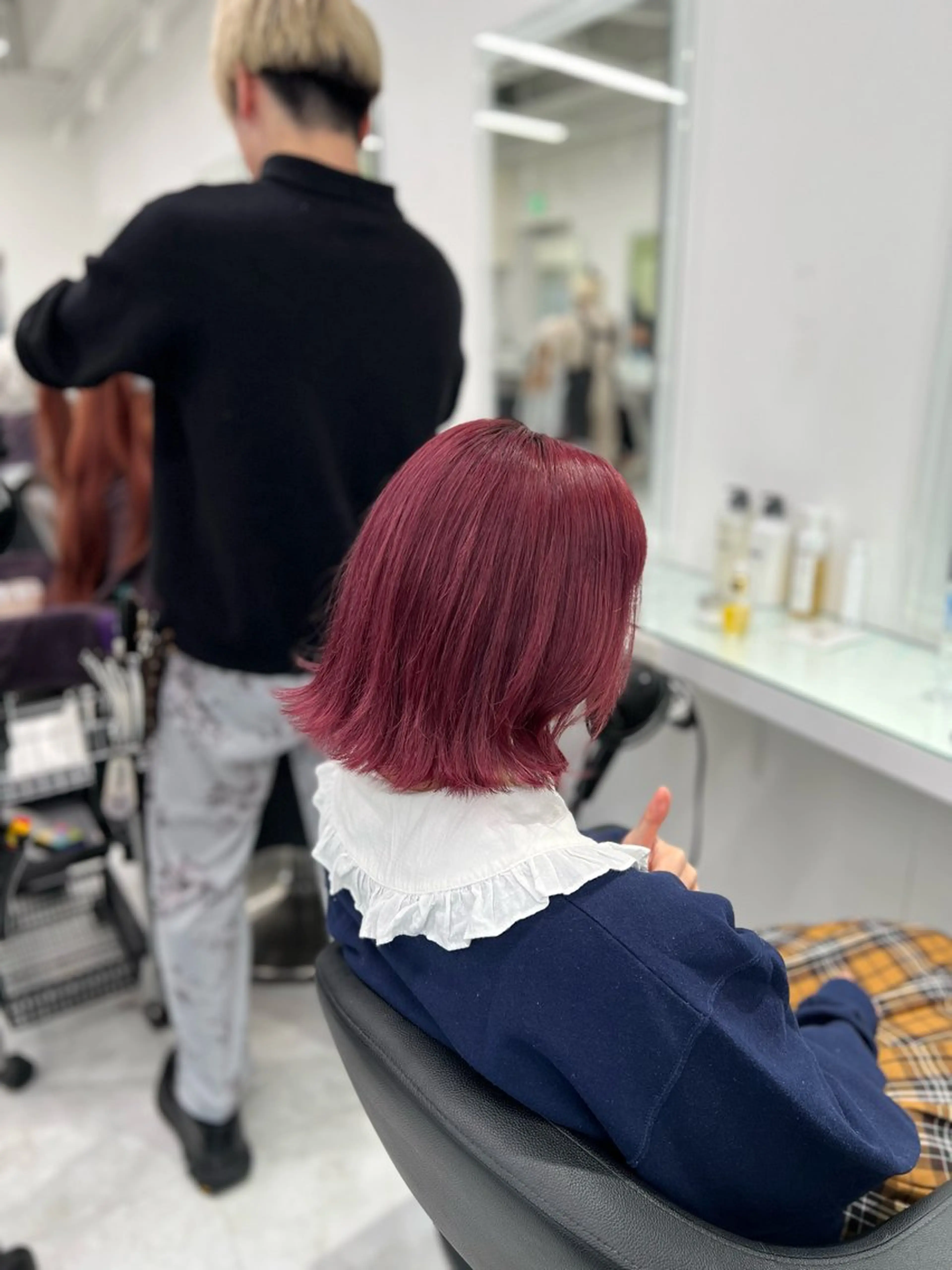 カラー ヘアカラー トリートメント ヘッドスパ ヘアセット ブリーチなし透明感 💗RYOTAのヘアスタイル