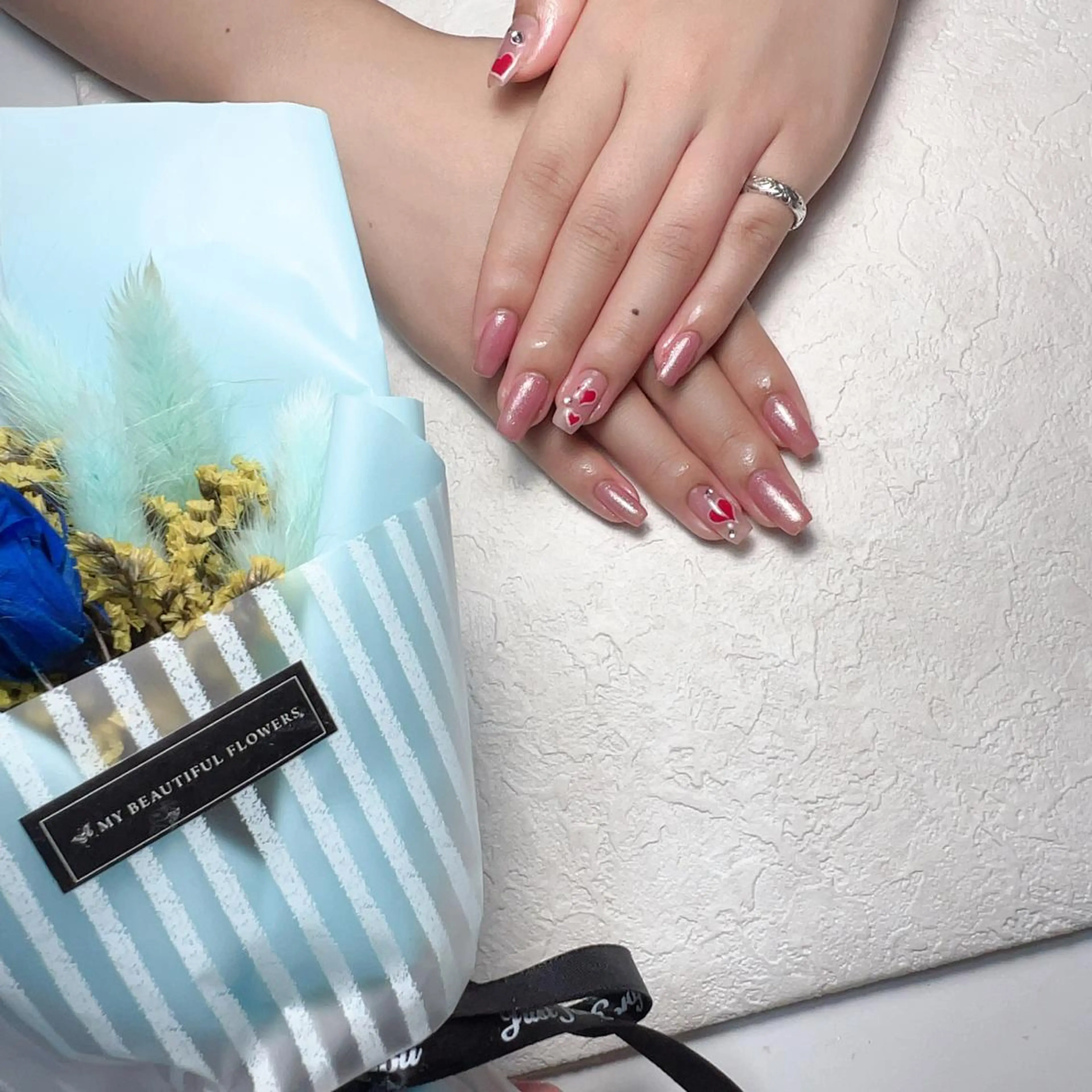 ネイル ハンドネイル M🌷nail 長さだし専門店のネイルデザイン